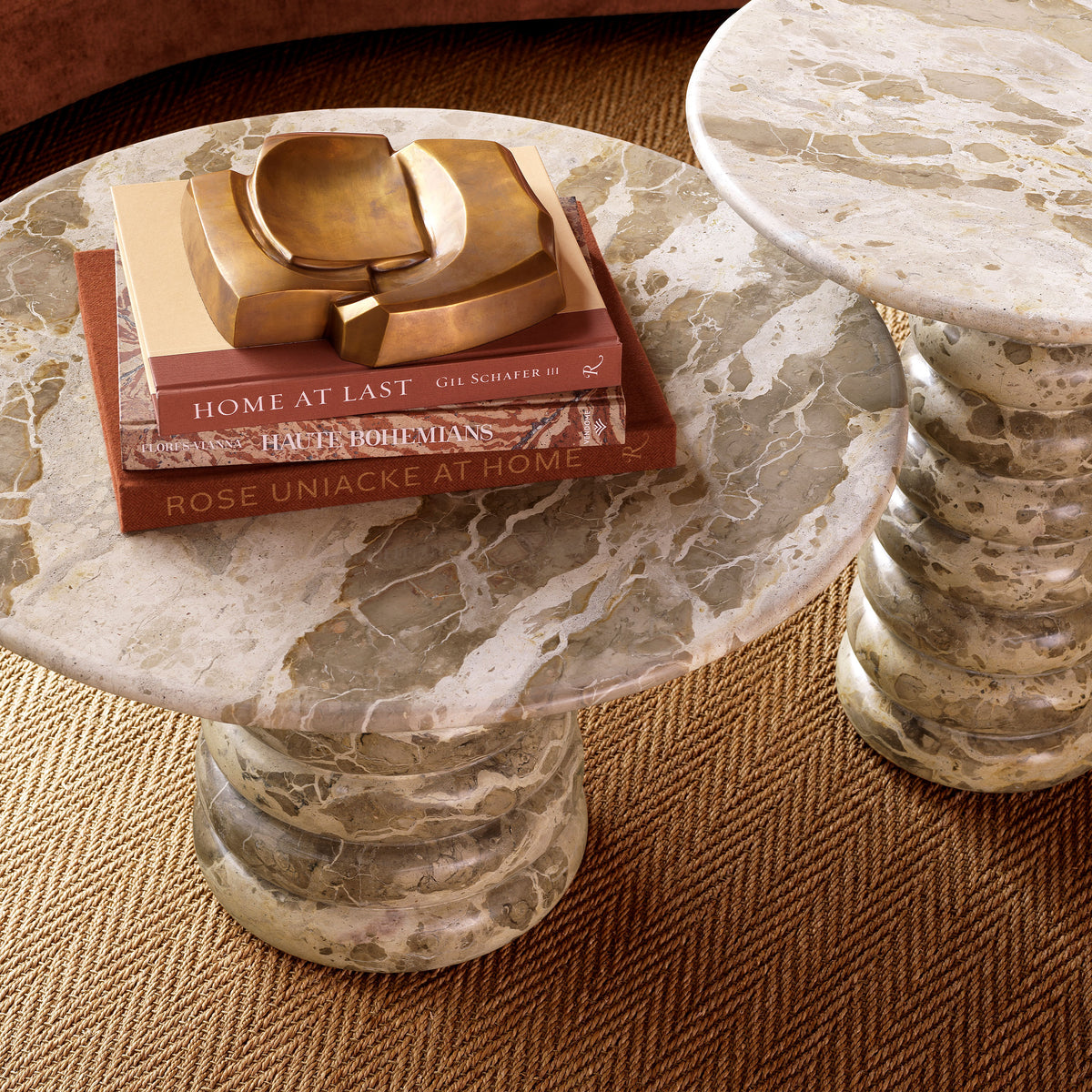 Table basse design en chocolate marble | Eichholtz Lerici chocolate