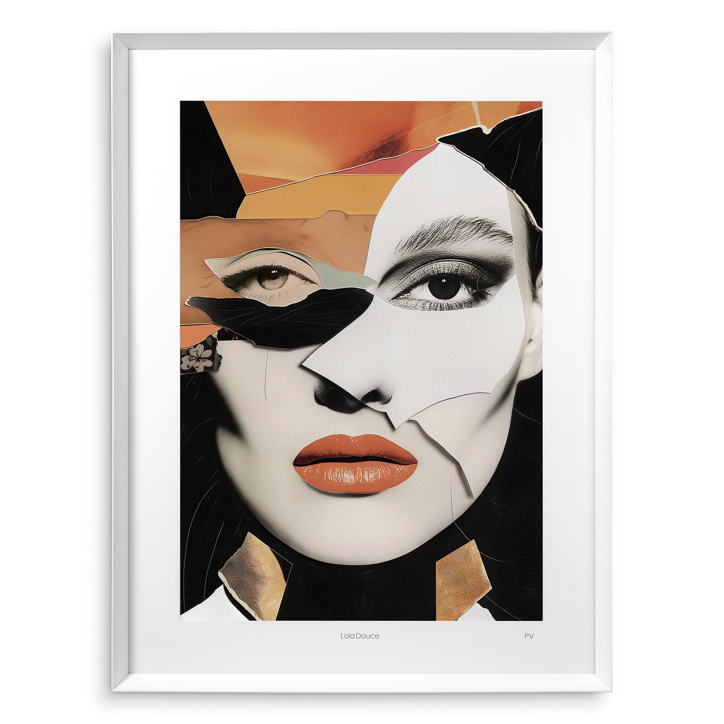 Decoration design en blanc wooden frame | Eichholtz Print Philippe