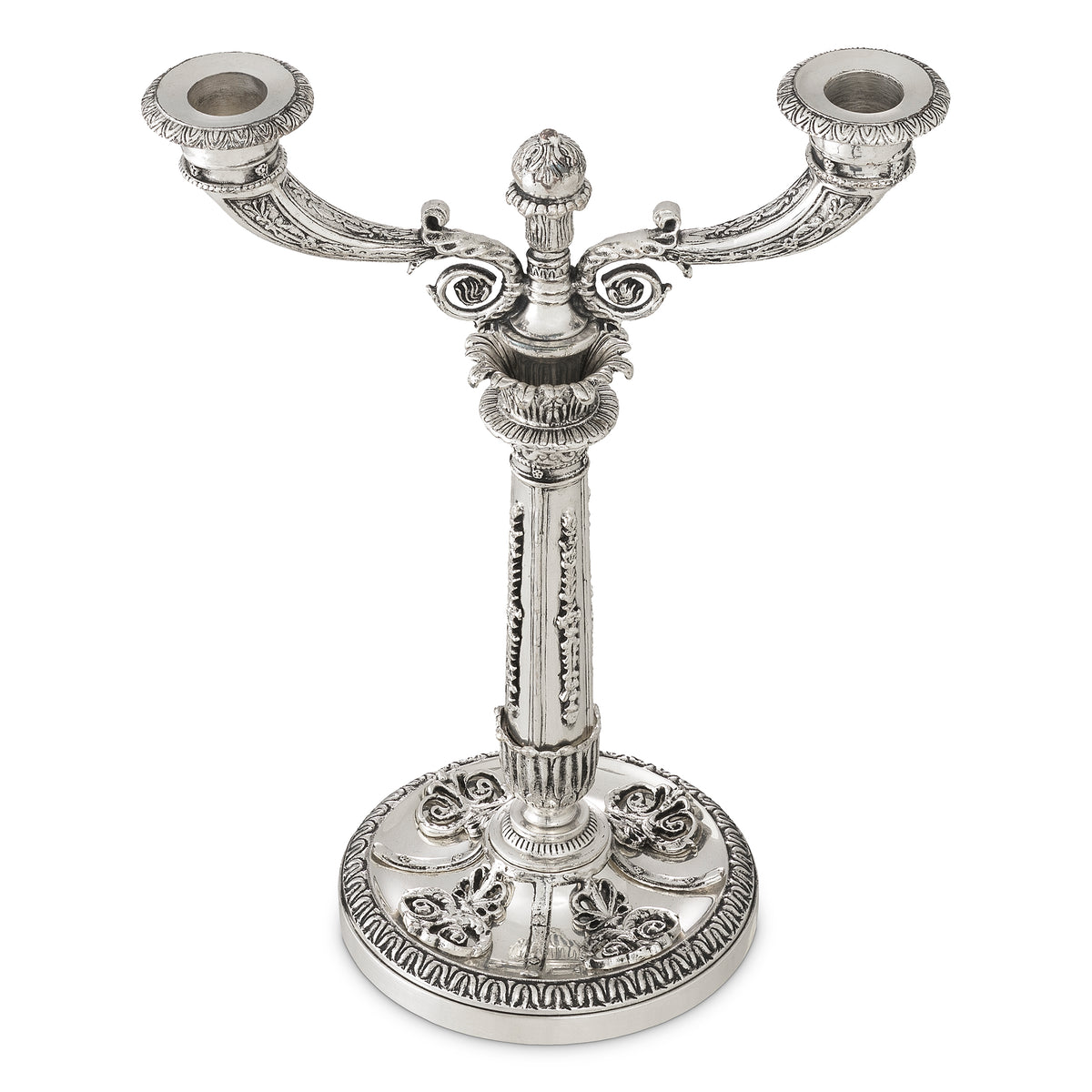 Porte-bougies design en antique finition argentée | Eichholtz Whitney