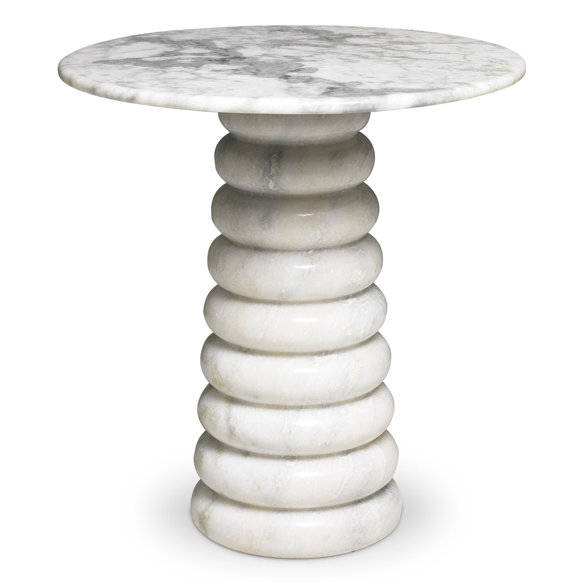 Table d'appoint design en blanc marble | Eichholtz Lerici