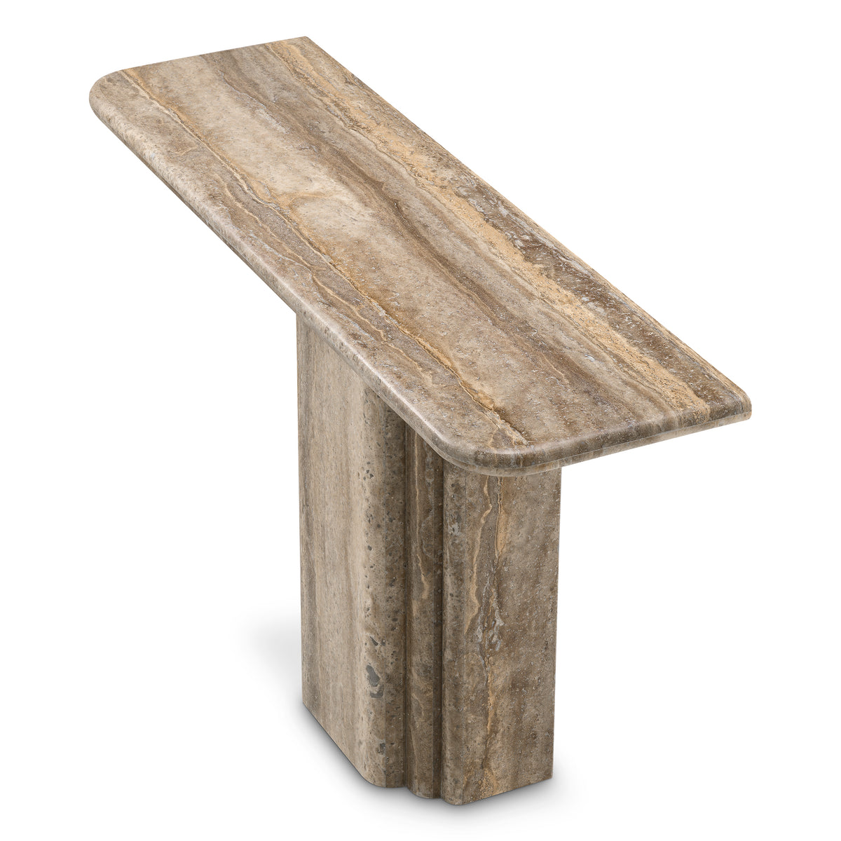 Console design en silver travertine | Eichholtz Norrington