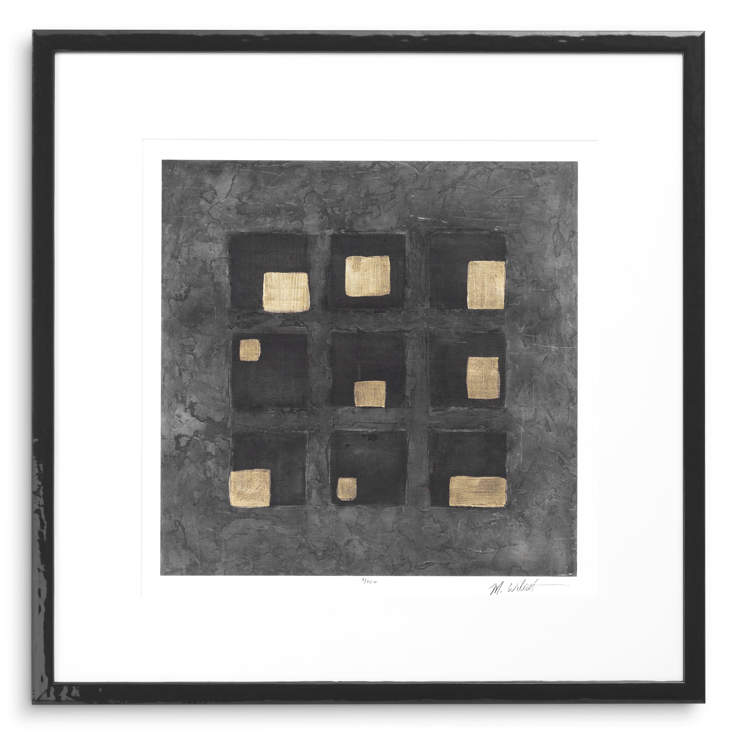 Decoration design en noir wooden frame | Eichholtz Print Washed