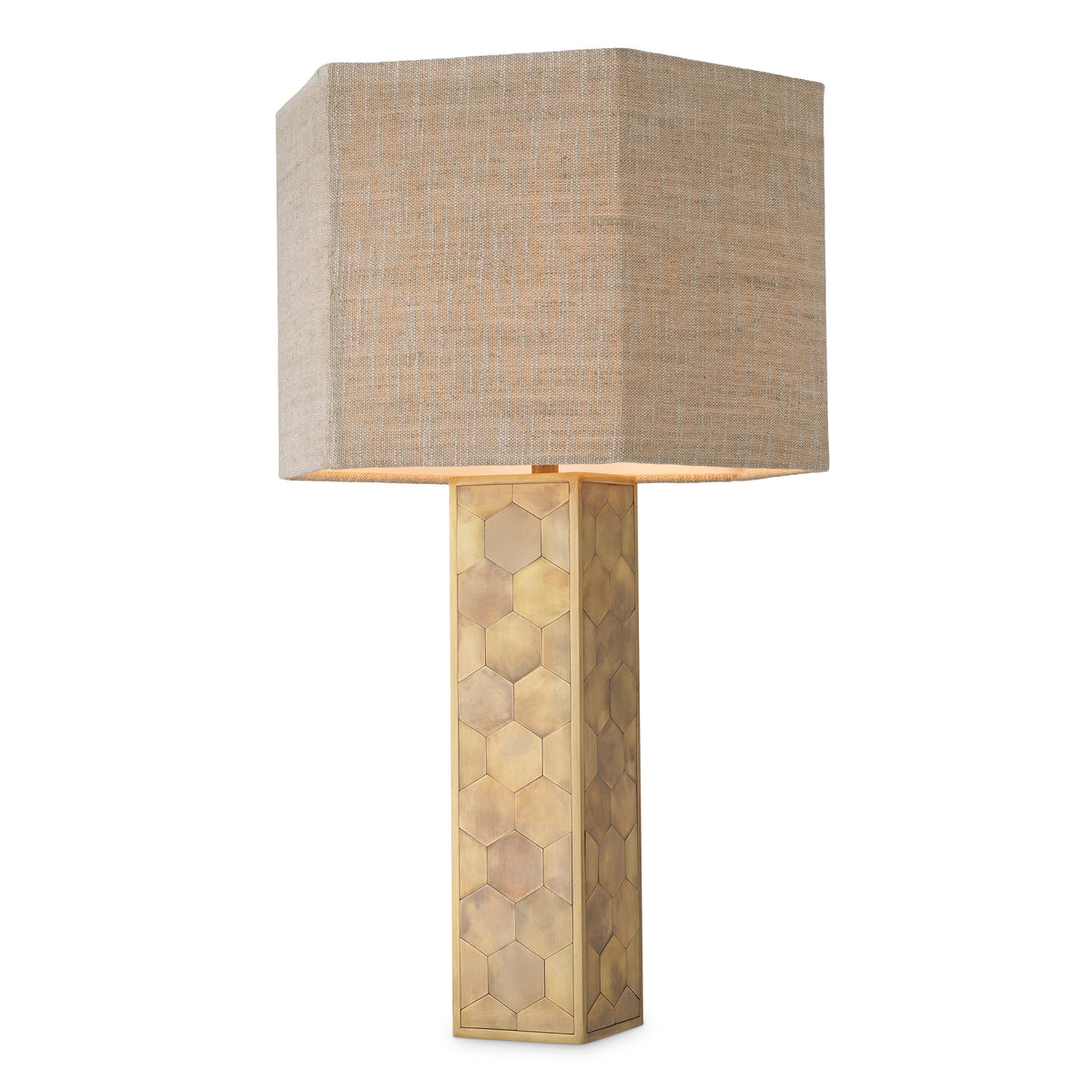 Lampe de table design en finition laiton vintage | Eichholtz Montreux