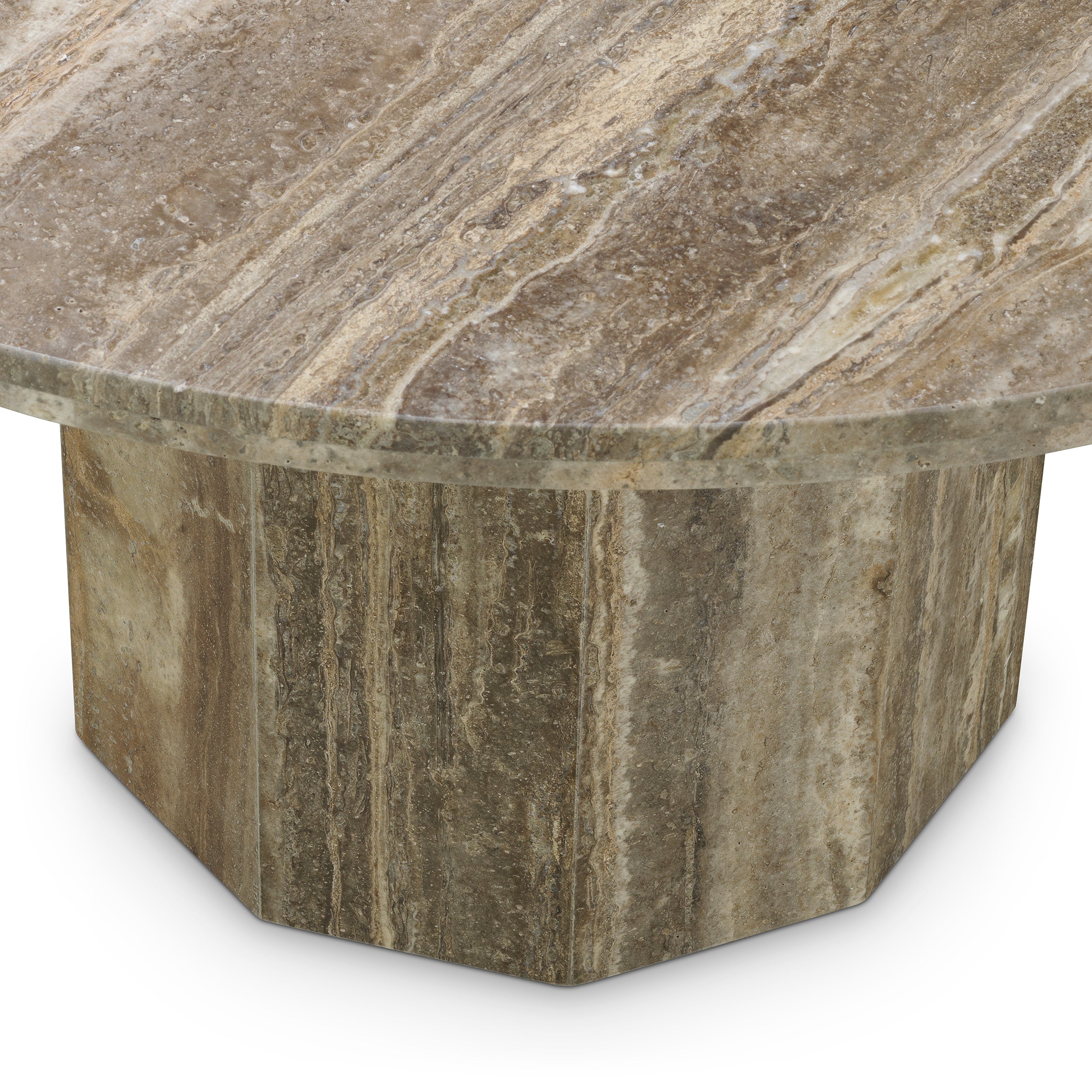 Table salle a manger design en silver travertine | Eichholtz Florence