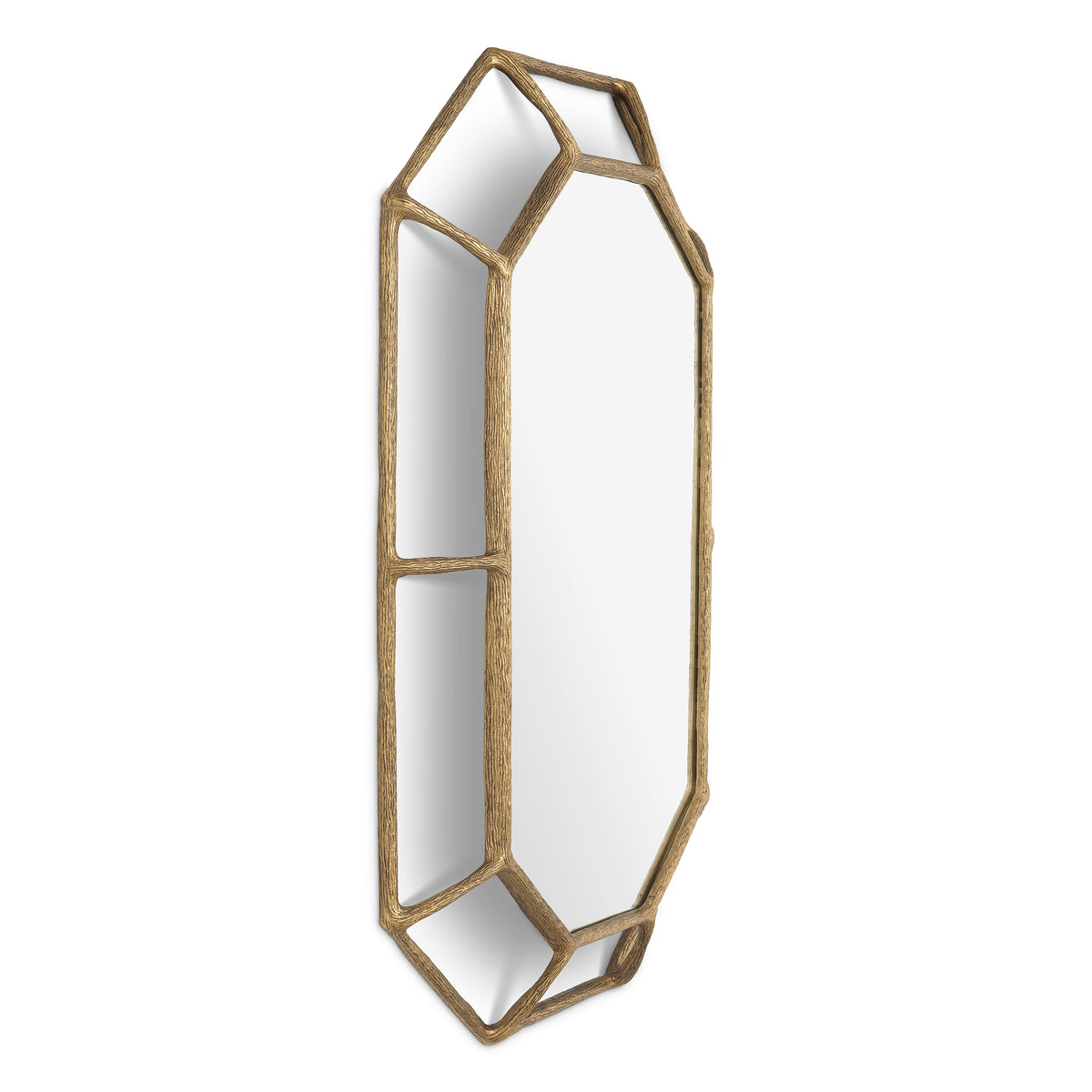 Miroir mural design en finition laiton vintage | Eichholtz Rinaldi