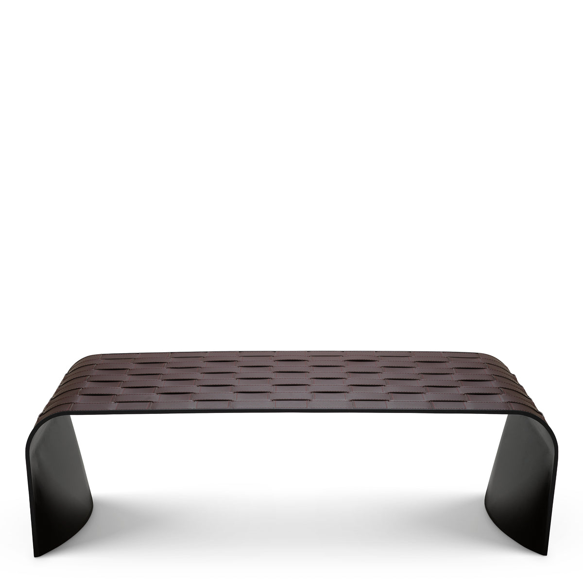 Table basse design en dark marron faux leather | Eichholtz Marcello