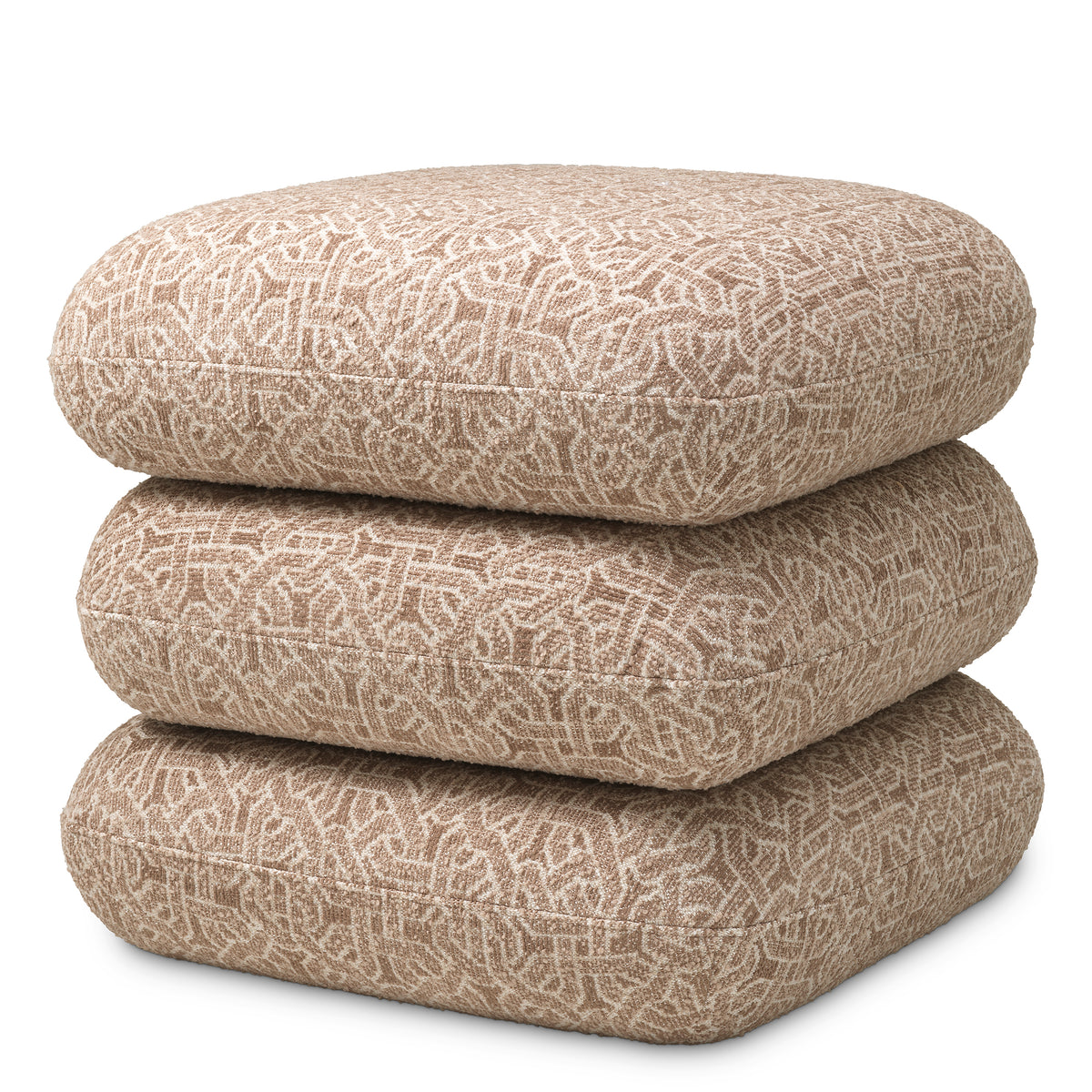 Tabouret design en frieze jacquard beige | Eichholtz Greenwich frieze