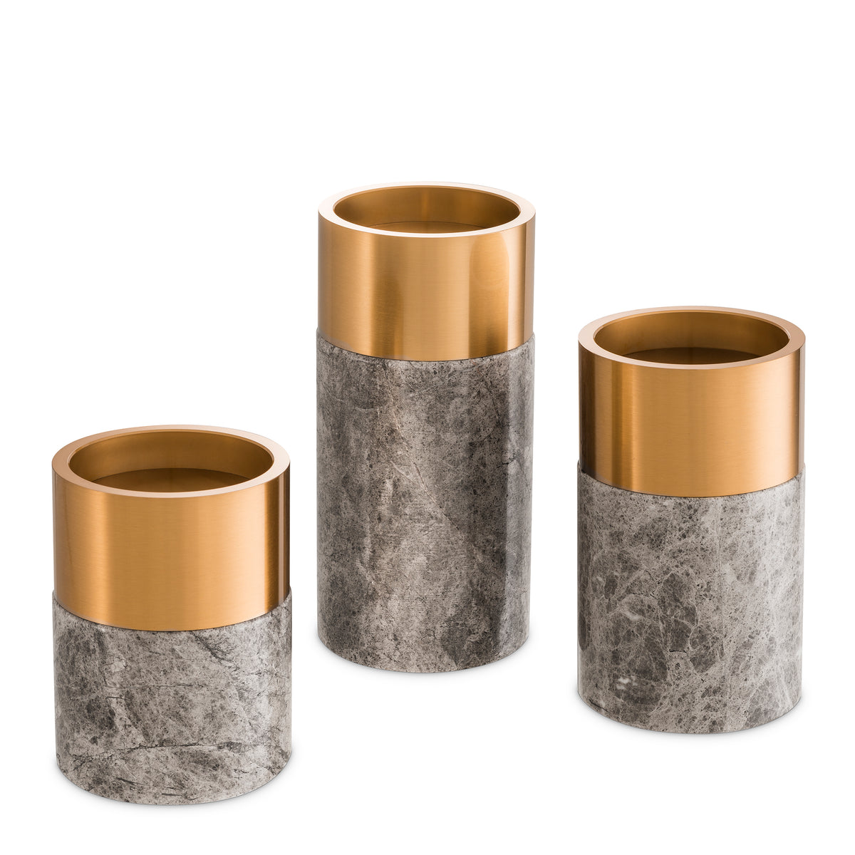Porte-bougies design en gris marble | Eichholtz Sierra