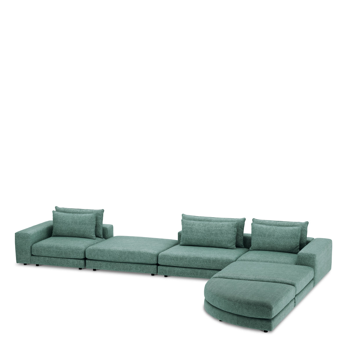 Canapé design haut de gamme en velora sea vert | Eichholtz Club velora