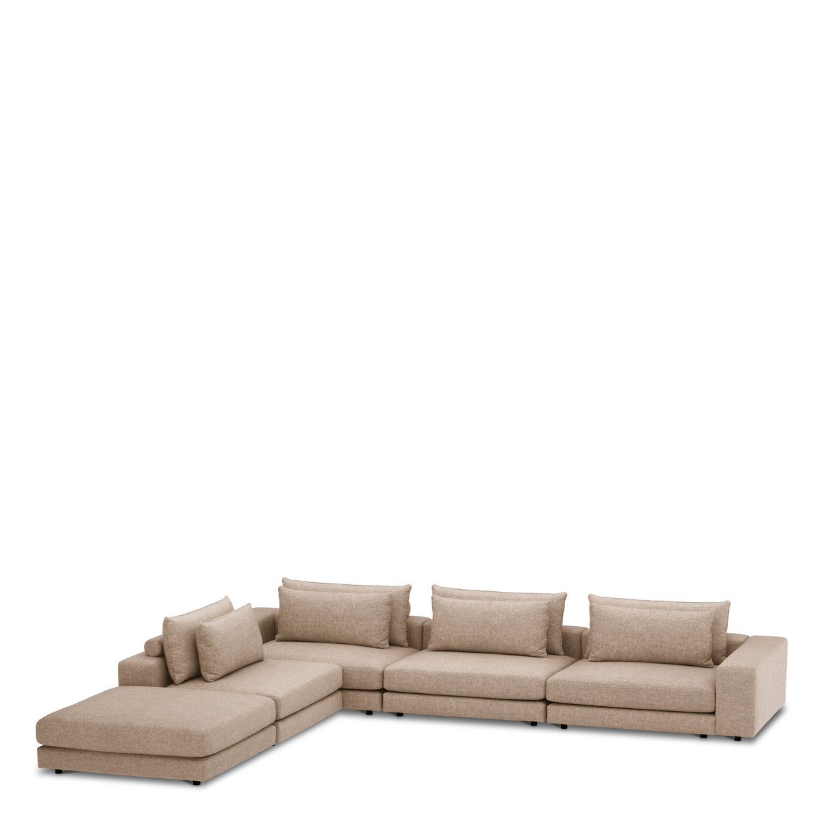 Canapé design haut de gamme en velora taupe | Eichholtz Club velora
