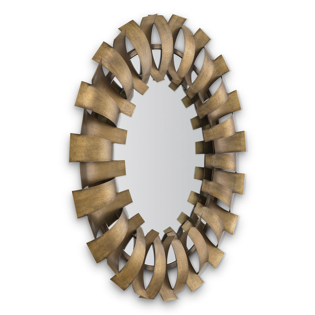 Miroir mural design en finition laiton vintage | Eichholtz Aldrin