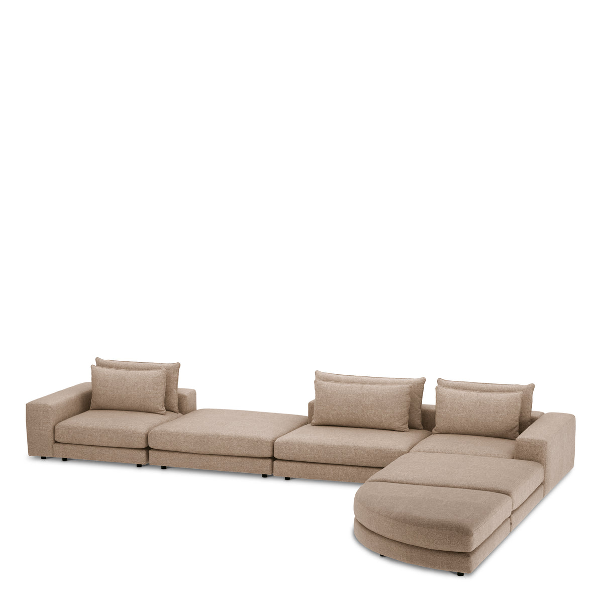 Canapé design haut de gamme en velora taupe | Eichholtz Club velora