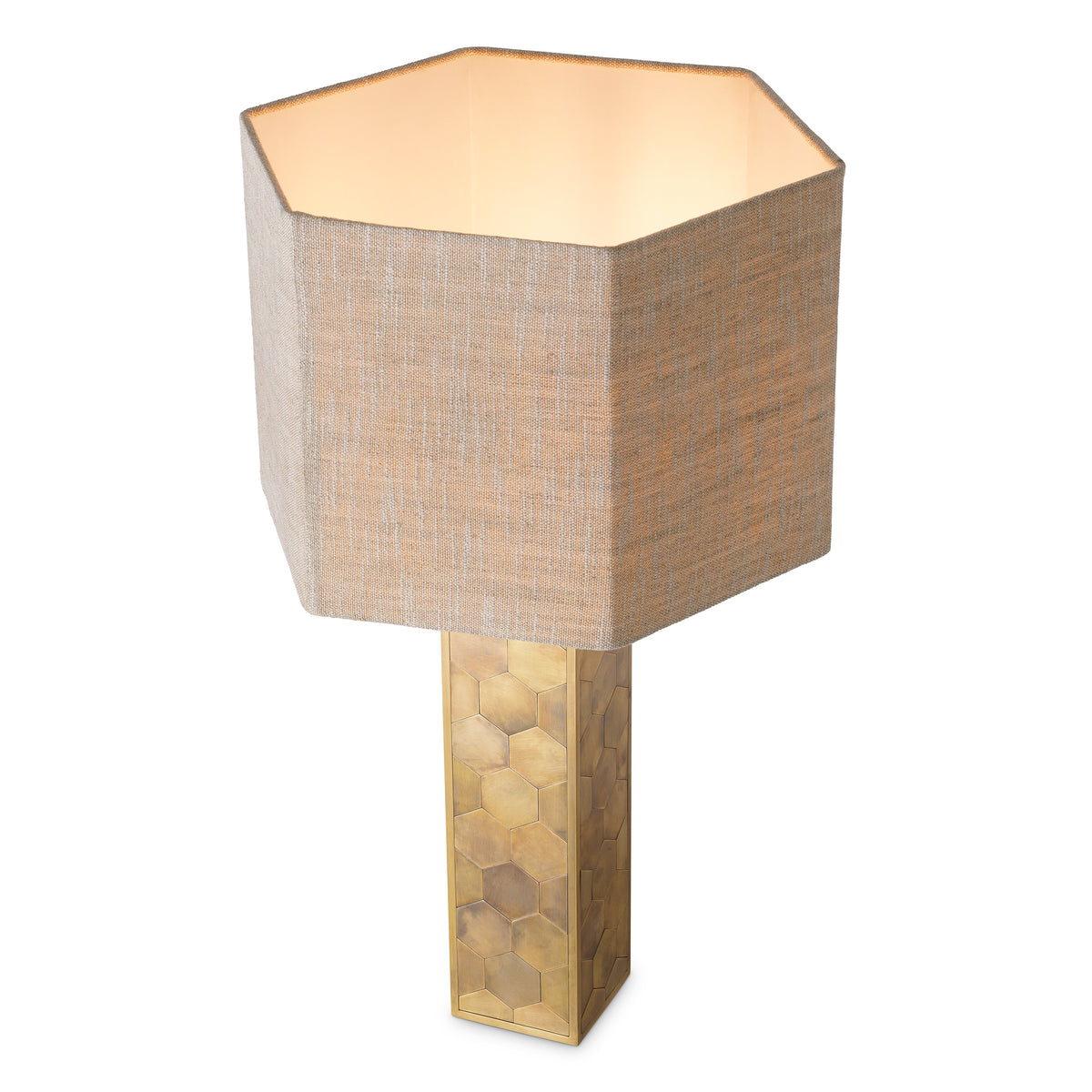 Lampe de table design en finition laiton vintage | Eichholtz Montreux