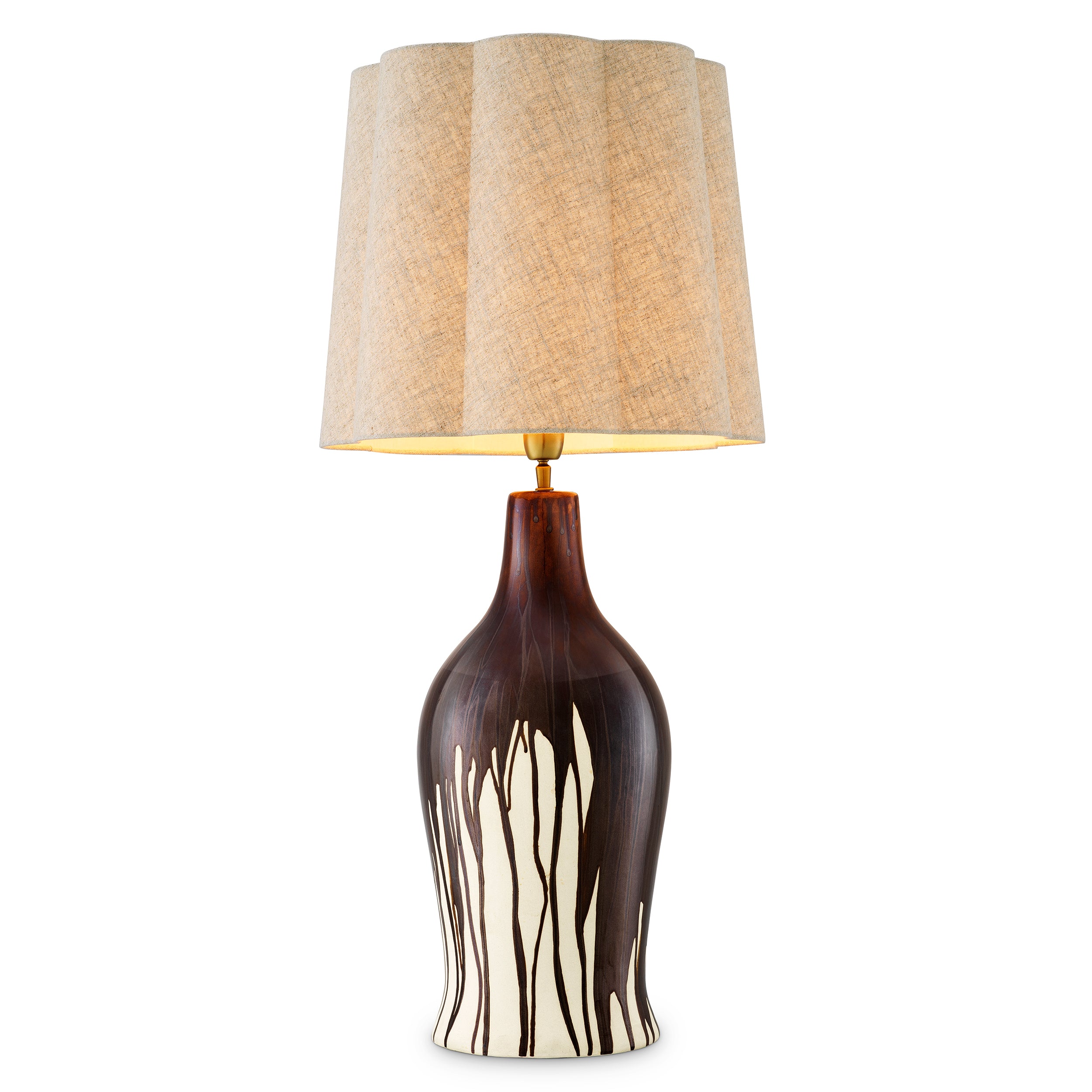 Lampe de table design en marron drip-effect | Eichholtz Beatriz