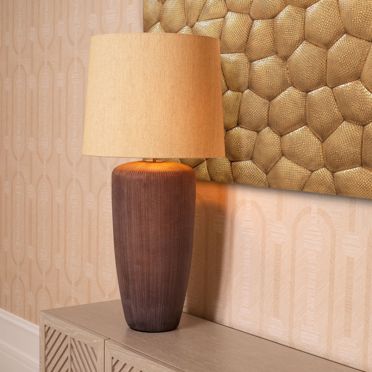 Lampe de table design en stone finish | Eichholtz Isandro