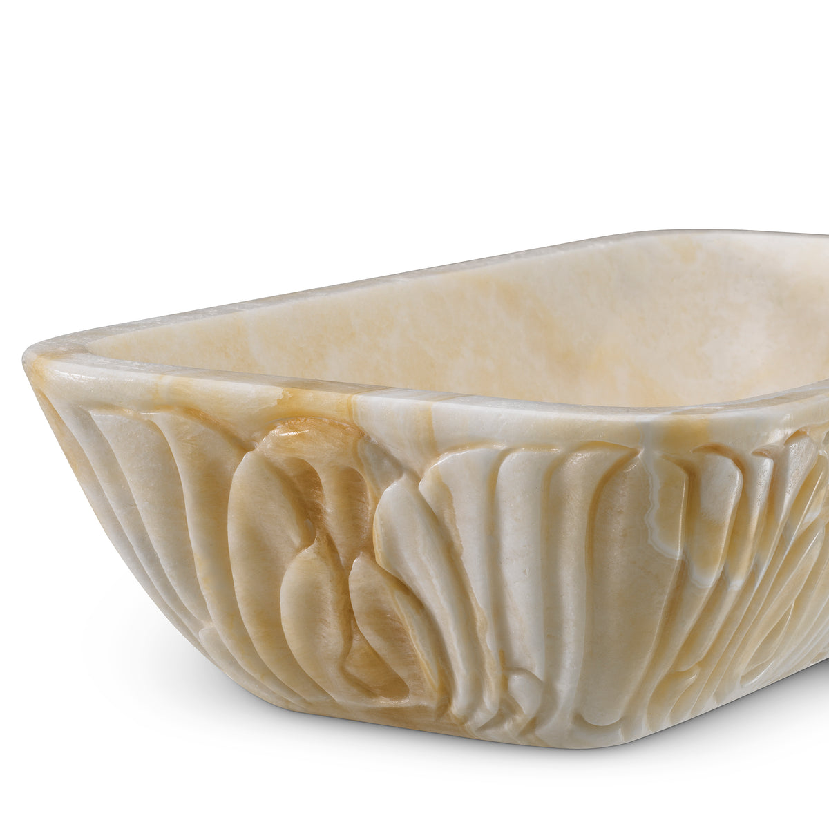 Coupe décorative luxe en naturel onyx | Eichholtz Petal