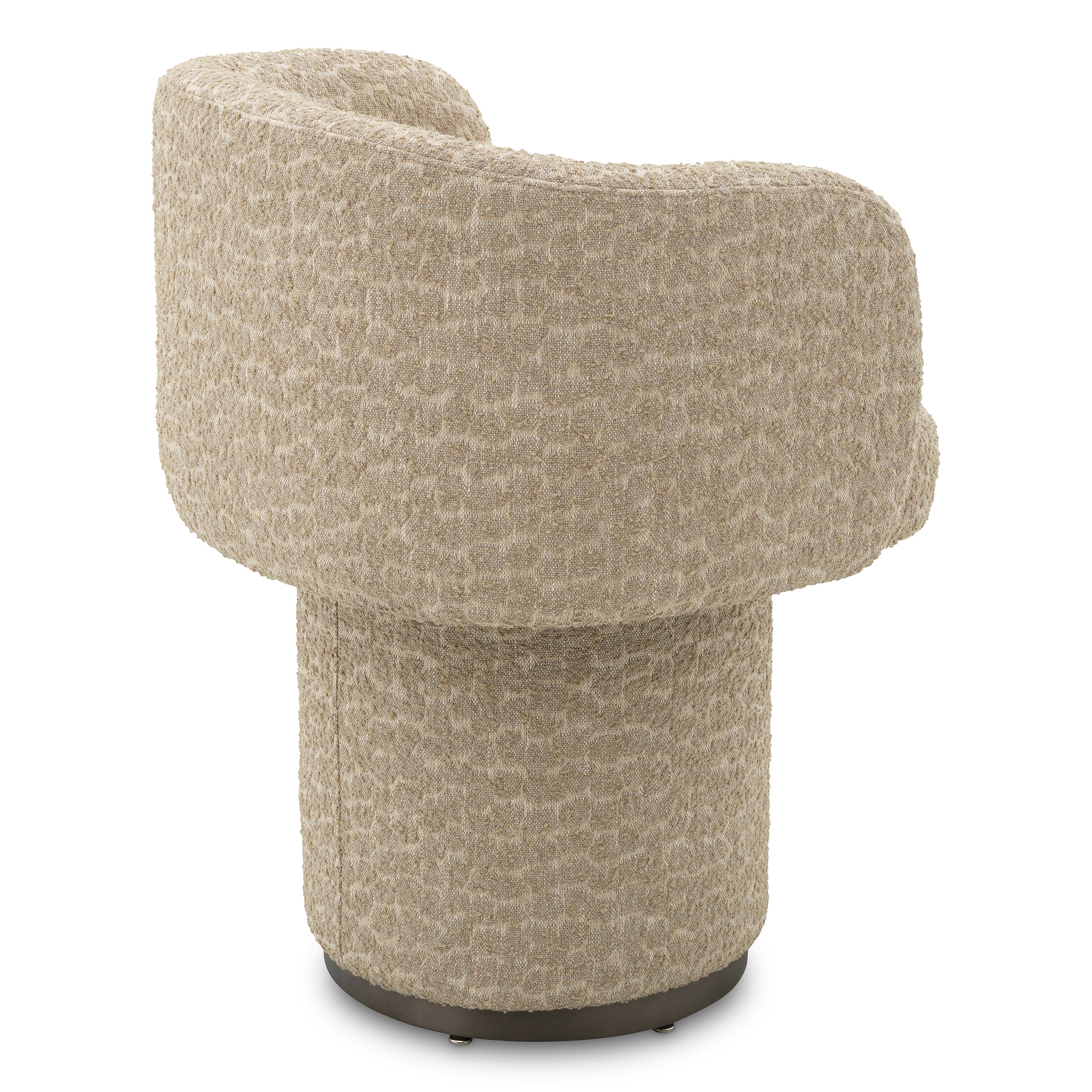 Chaise salle a manger design en vaux jacquard beige | Eichholtz Marly