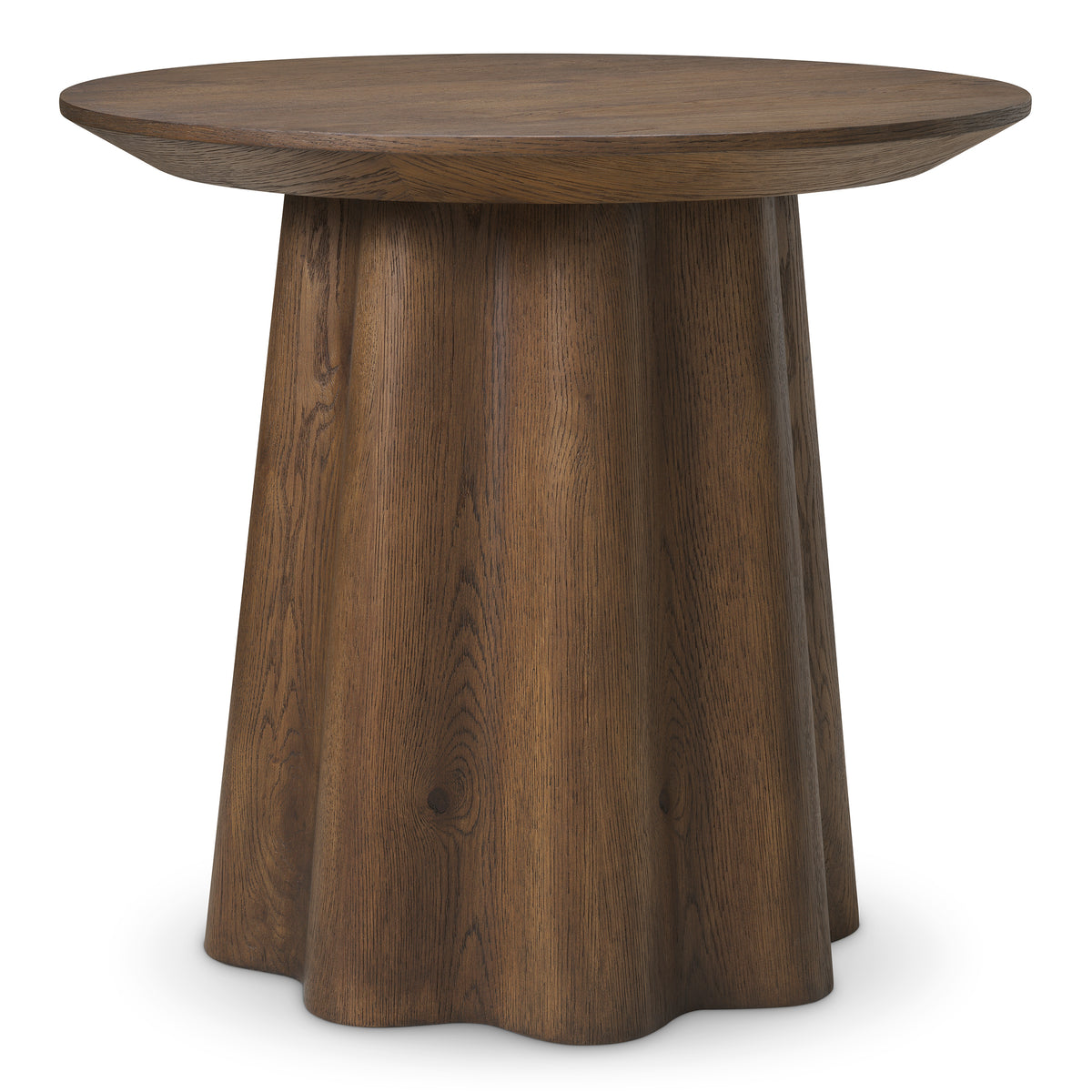 Table d'appoint design en dark marron oak veneer | Eichholtz Papyrus