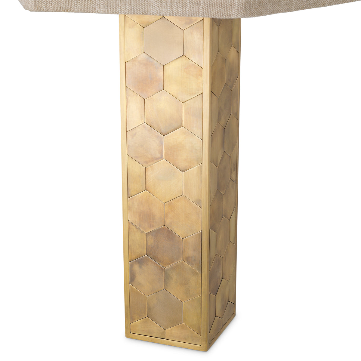 Lampe de table design en finition laiton vintage | Eichholtz Montreux