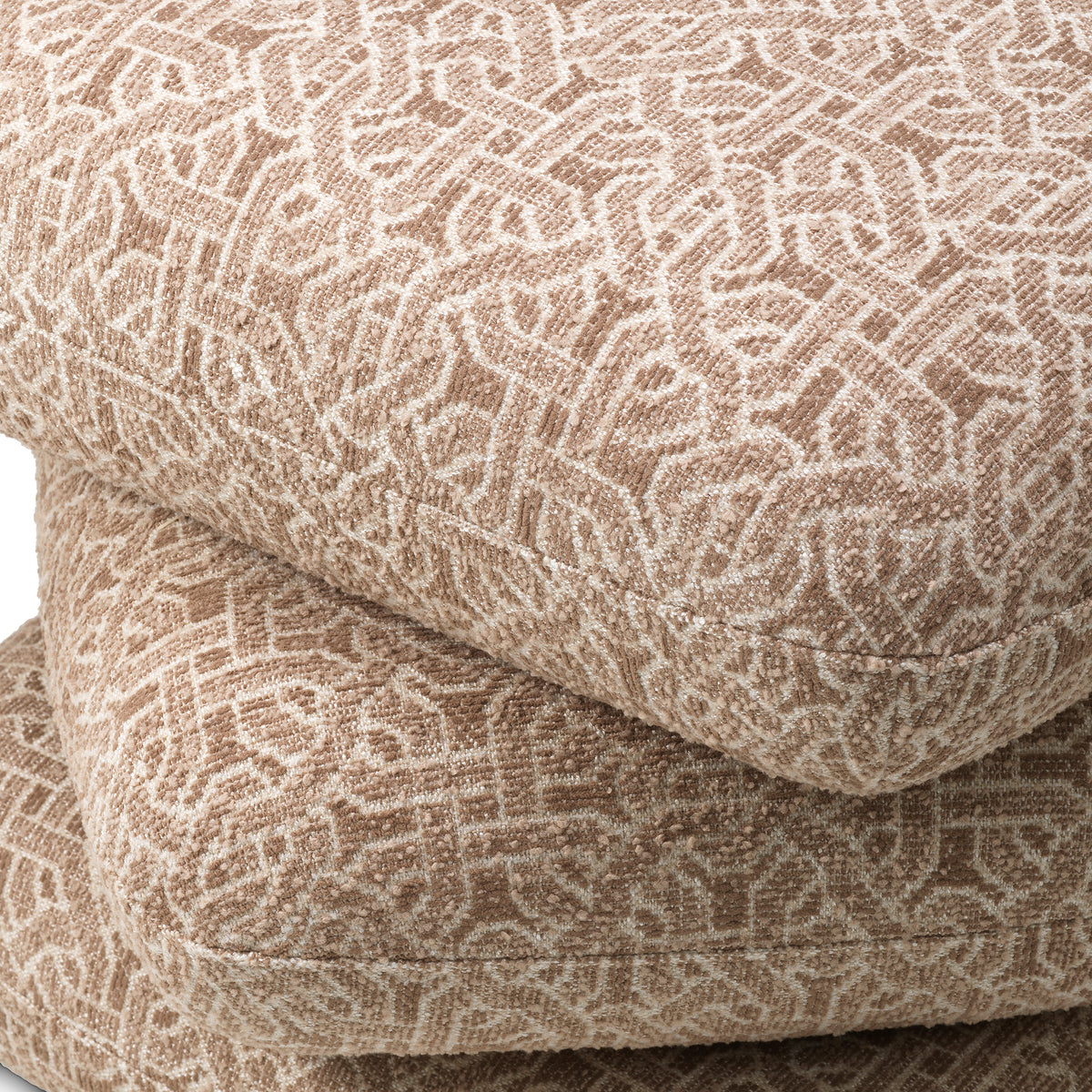 Tabouret design en frieze jacquard beige | Eichholtz Greenwich frieze