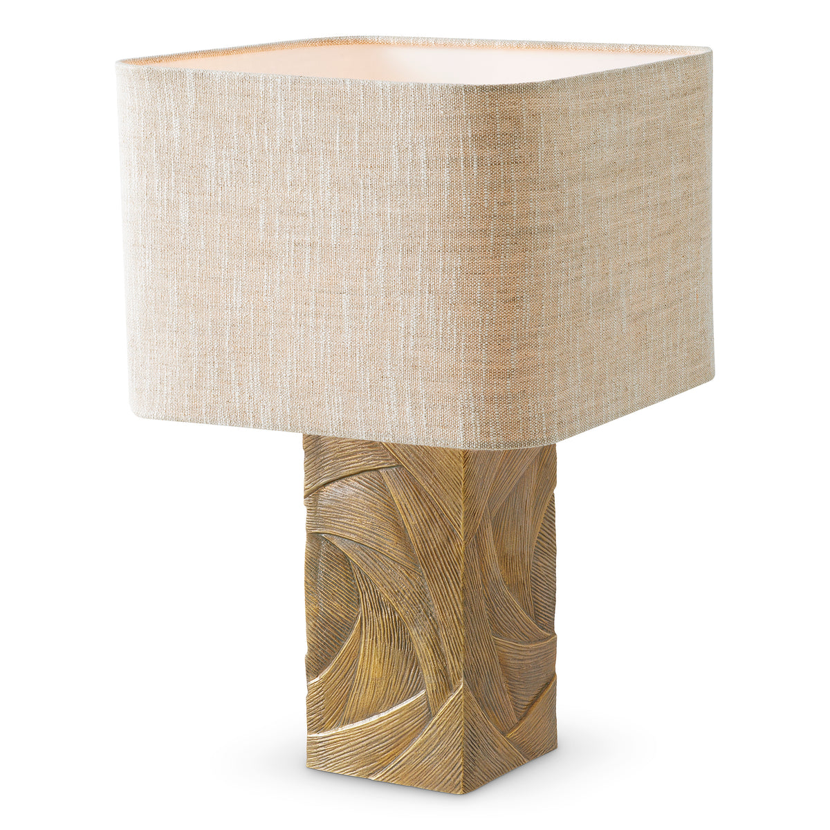 Lampe de table design en finition laiton vintage | Eichholtz Bandol