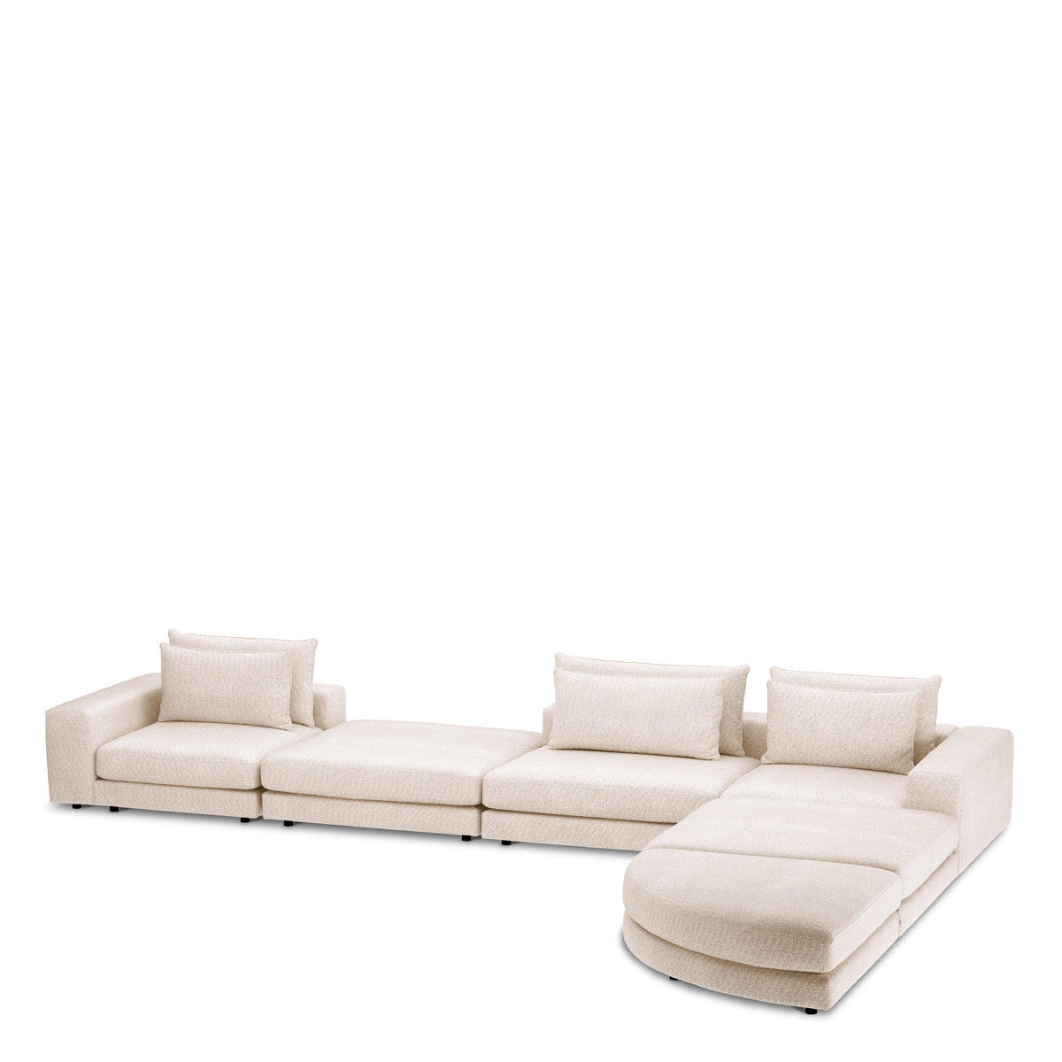 Canapé design haut de gamme en velora crème | Eichholtz Club velora
