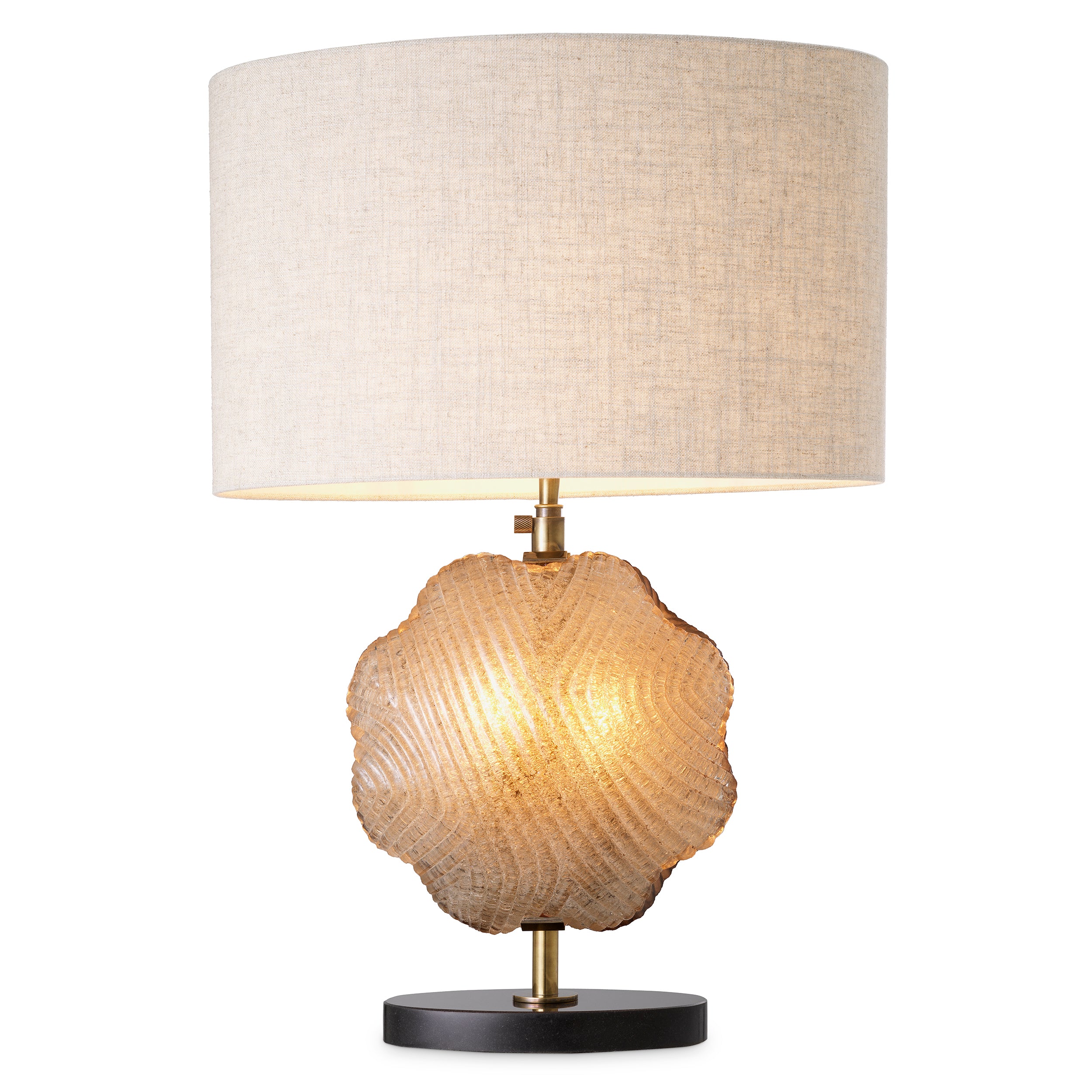 Lampe de table design en finition laiton vintage | Eichholtz Nuria