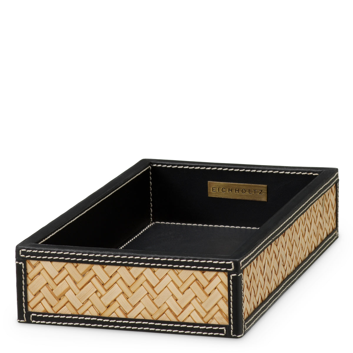 Accessoire décoratif luxe en noir leather | Eichholtz set Taos