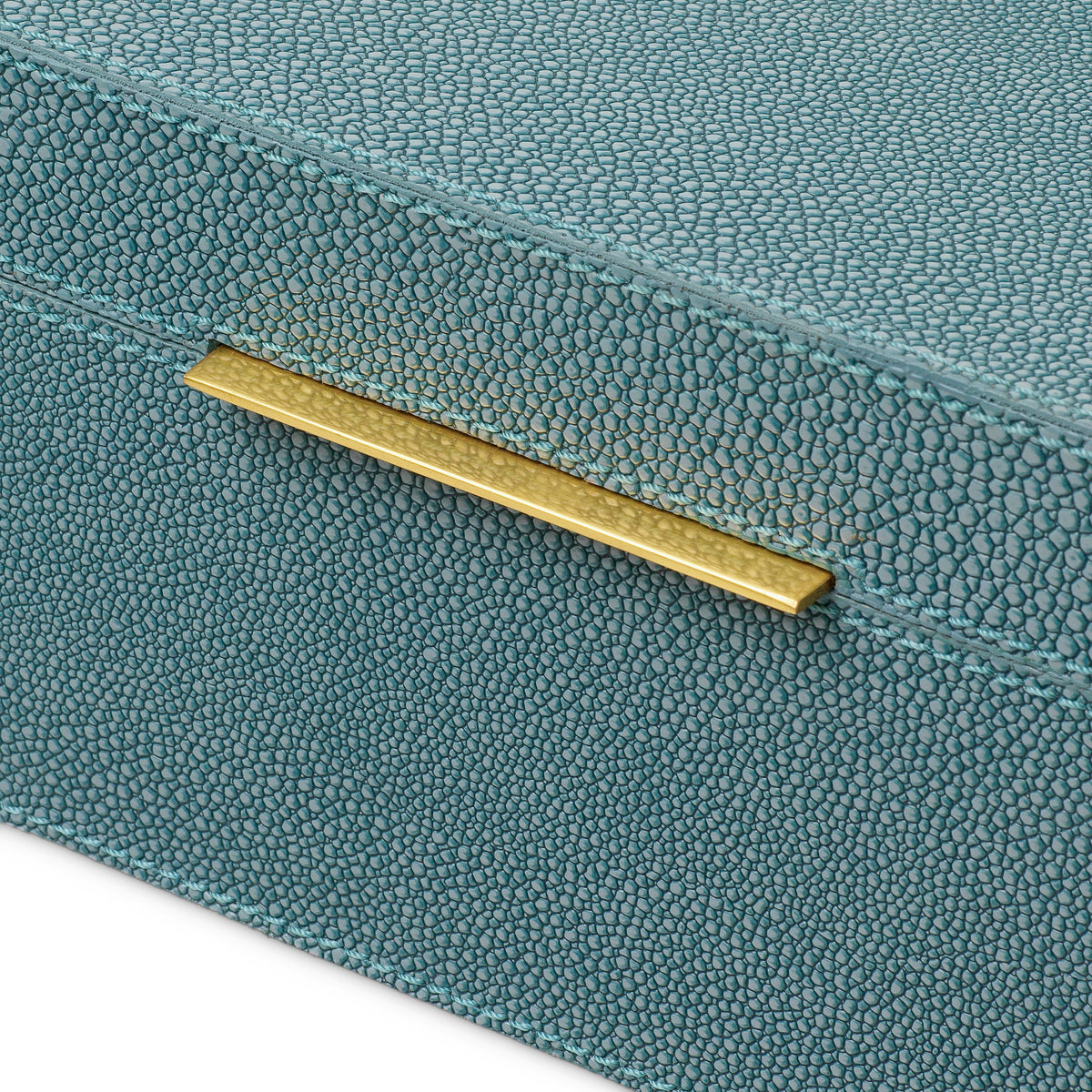 Boite décorative luxe en bleu faux shagreen | Eichholtz Box Menton