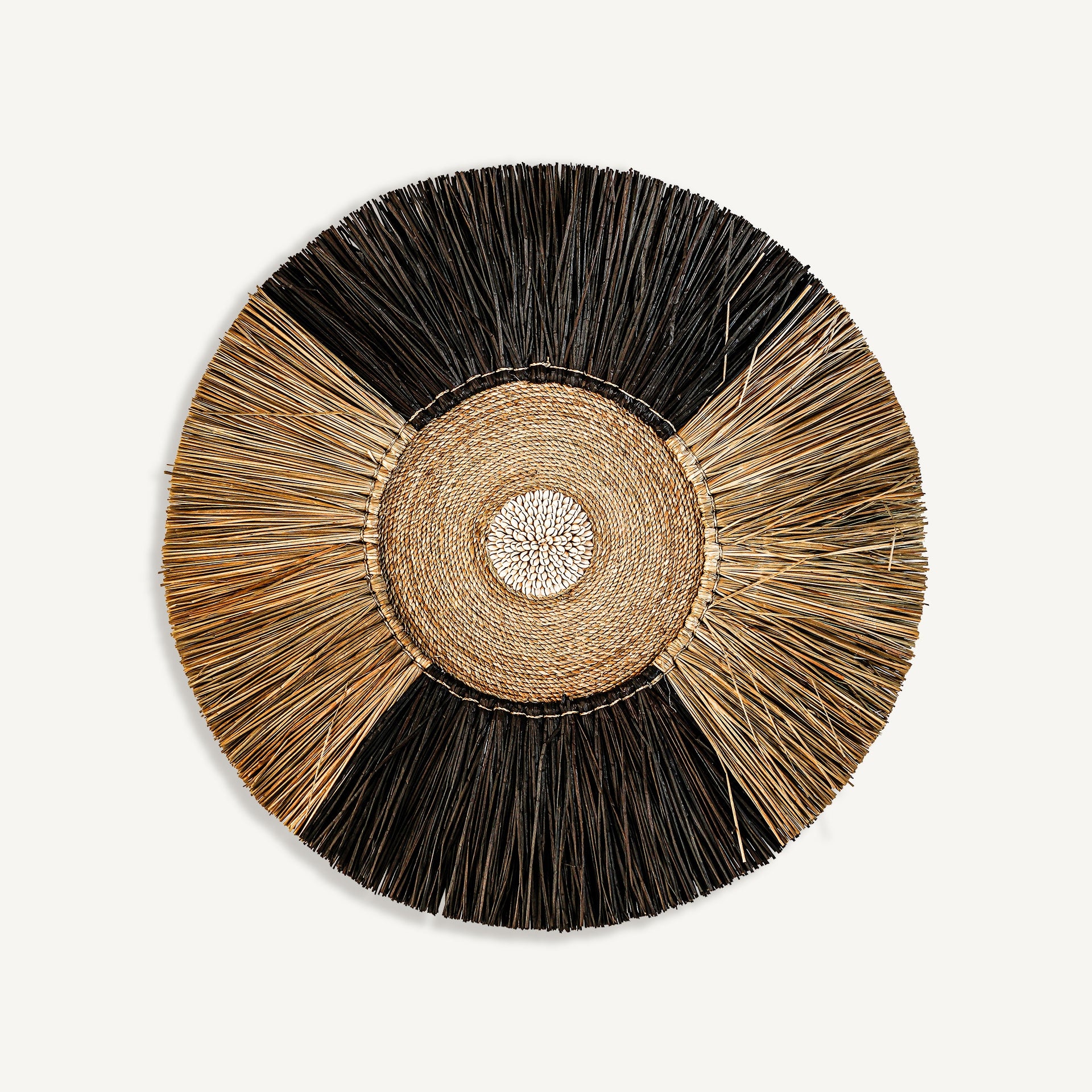 Panneau décoratif raphia noir et naturel | VICAL | REMO-HOME, mobilier design et décoration d'intérieur