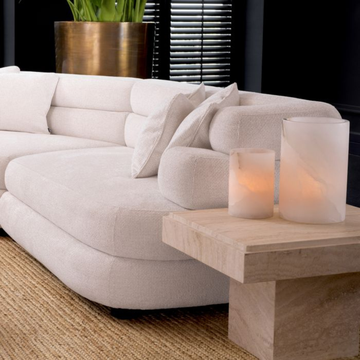 Photophore en albâtre | Eichholtz Mercer S | HOME, mobilier et décoration d'intérieur 