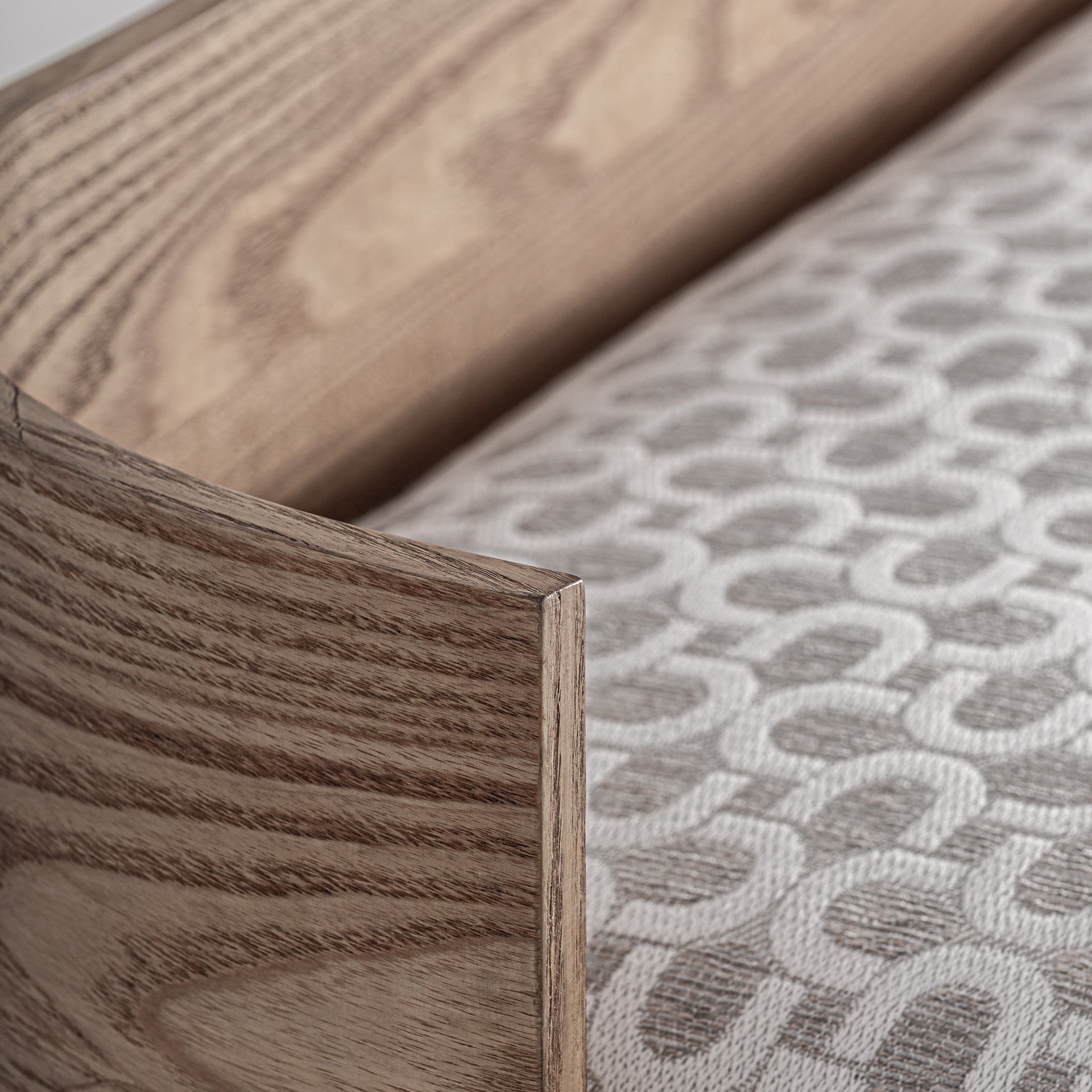 Pied de lit banc rembourré tissu marron | VICAL Kalk | REMO-HOME, mobilier design et décoration d'intérieur