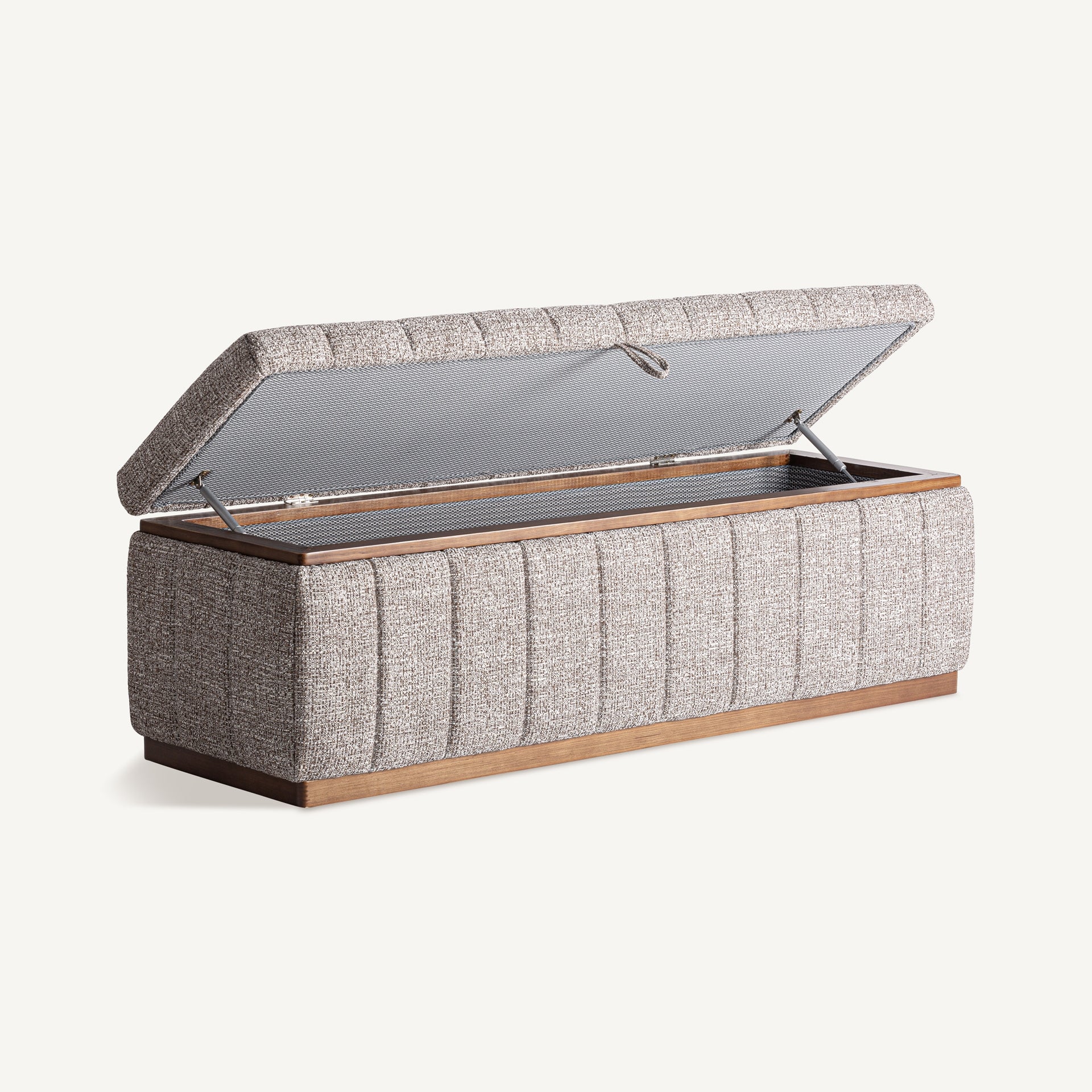 Pied de lit tissu gris chiné | VICAL Ontoria | REMO-HOME, mobilier design et décoration d'intérieur