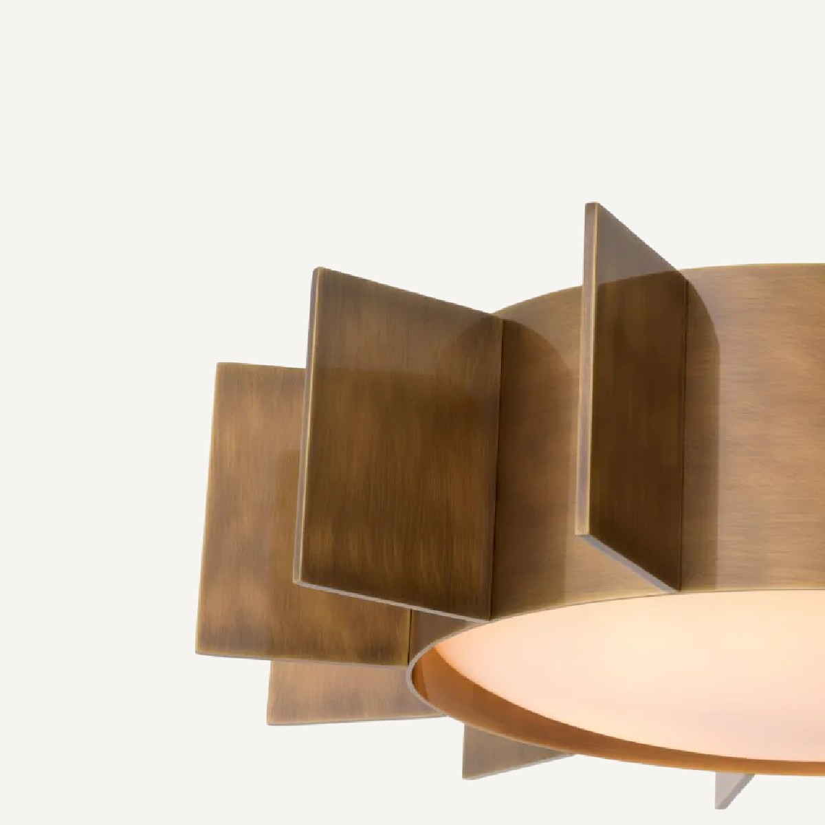 Plafonnier doré en verre blanc | Eichholtz Mario | REMO-HOME, mobilier et décoration d'intérieur