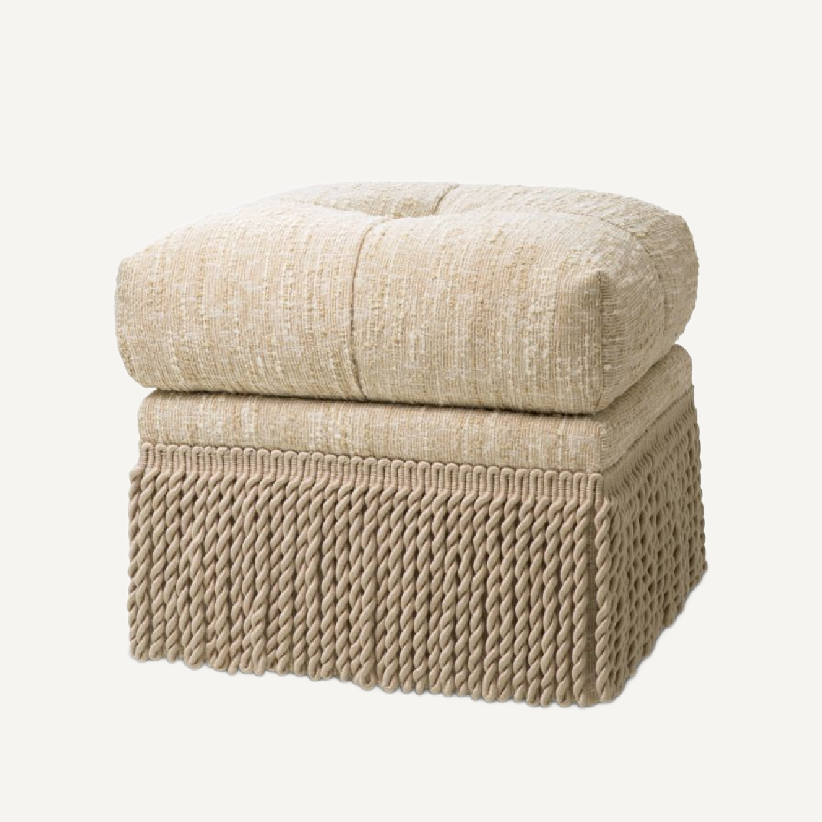 Pouf bouclé beige | Eichholtz Dorantes | REMO-HOME, mobilier et décoration d'intérieur