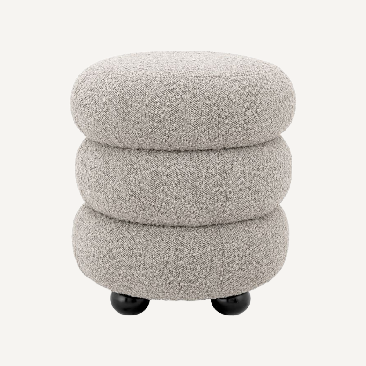 Pouf bouclé gris | Eichholtz Tulum | REMO-HOME, mobilier et décoration d'intérieur