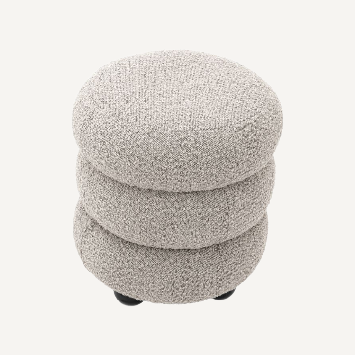 Pouf bouclé gris | Eichholtz Tulum | REMO-HOME, mobilier et décoration d'intérieur