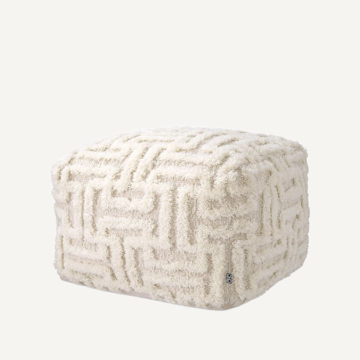 Pouf en tissu ivoire | Eichholtz Amphion | REMO-HOME, mobilier et décoration d'intérieur