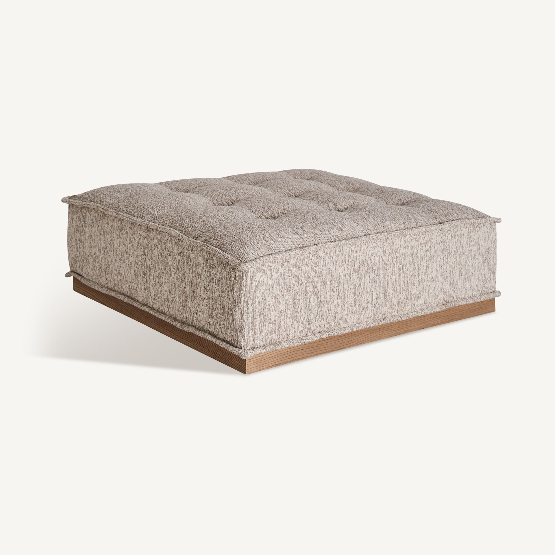 Pouf ottoman tissu beige moucheté | VICAL Vittel | REMO-HOME, mobilier design et décoration d'intérieur