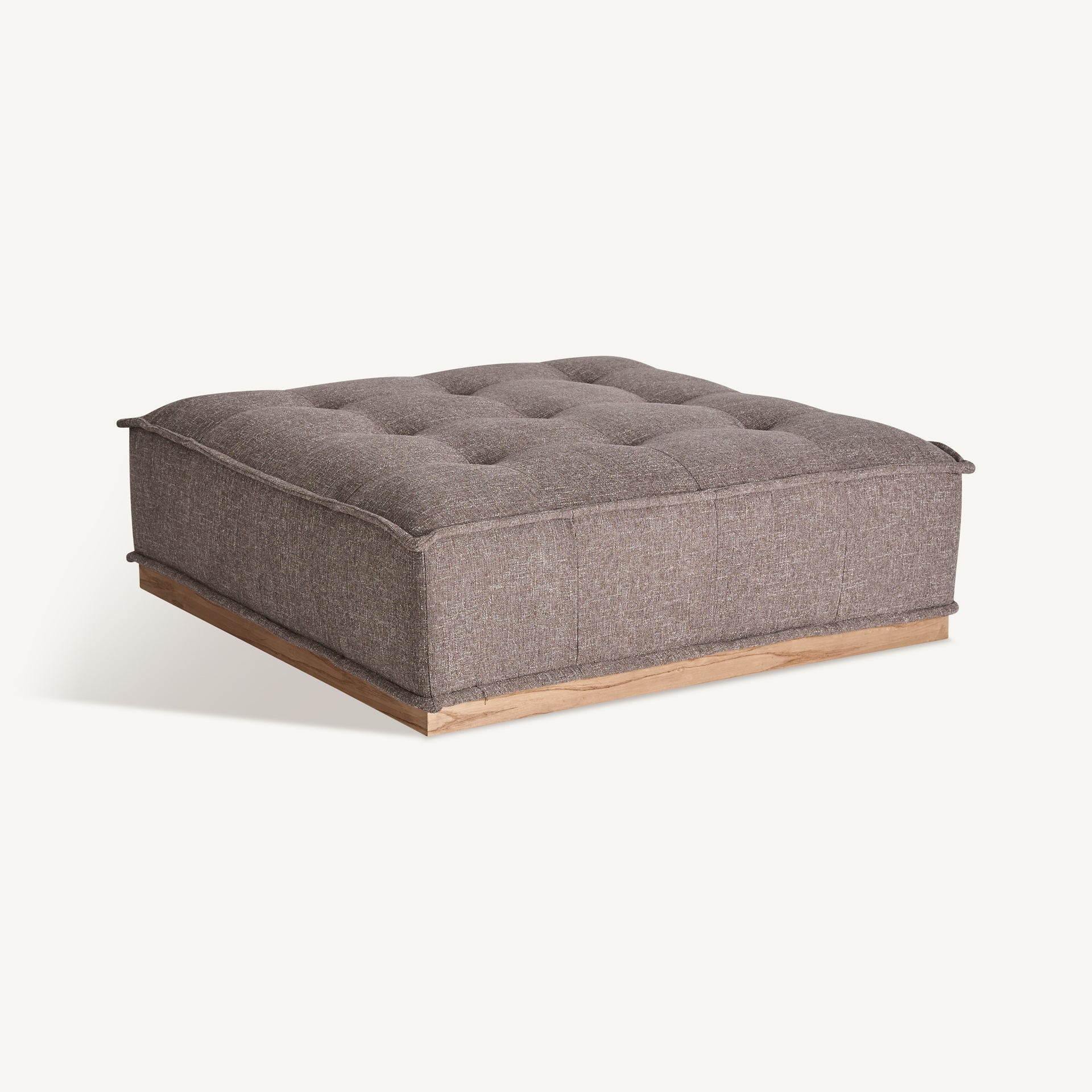 Pouf ottoman tissu brun moucheté | VICAL Aspach | REMO-HOME, mobilier design et décoration d'intérieur