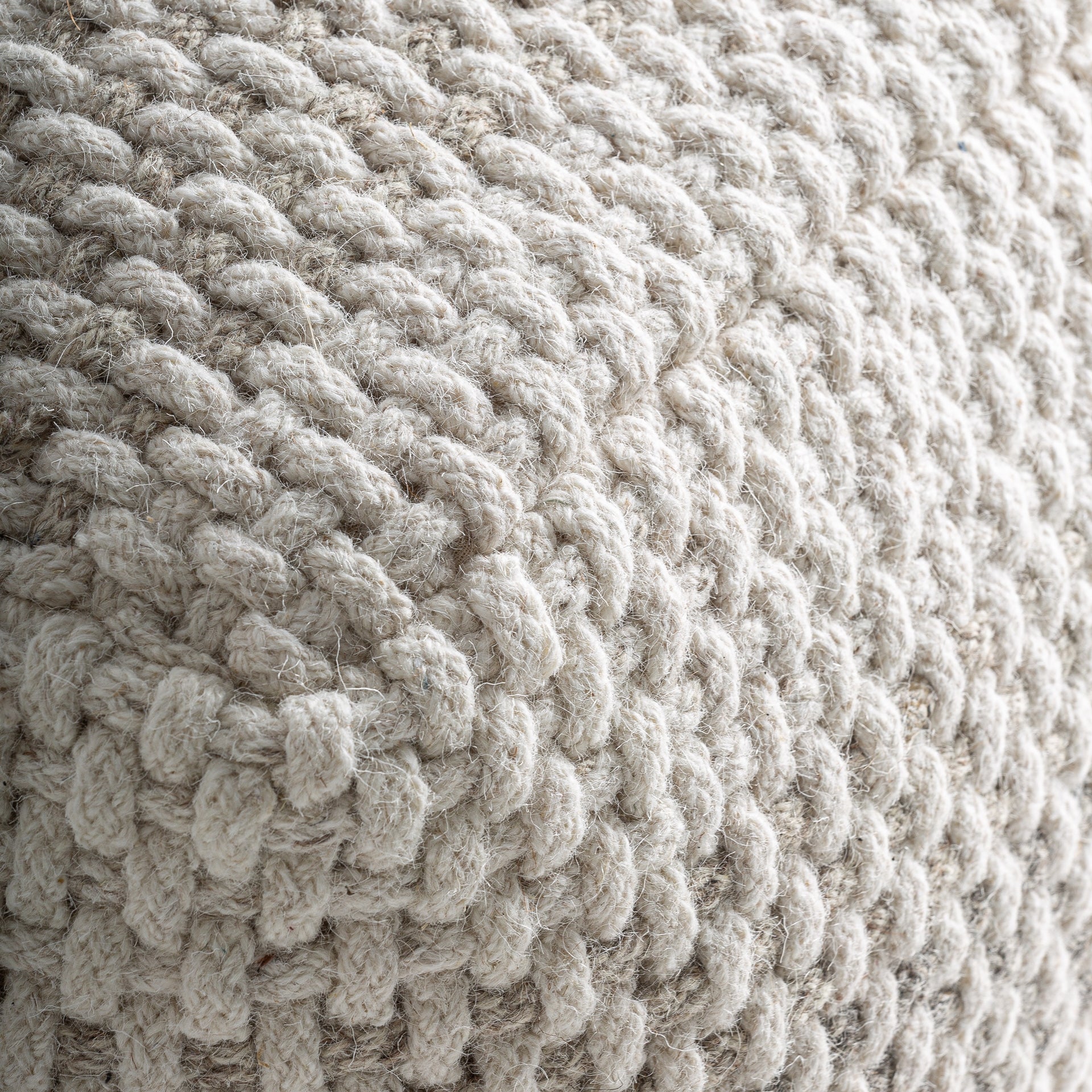 Pouf rond laine beige naturel | VICAL Koto | REMO-HOME, mobilier design et décoration d'intérieur