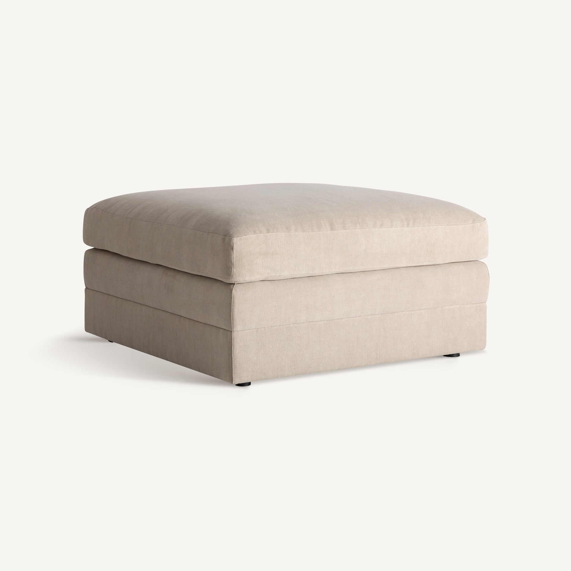 Repose-pieds modulable en polyester taupe | VICAL Otley | REMO-HOME, mobilier design et décoration d'intérieur