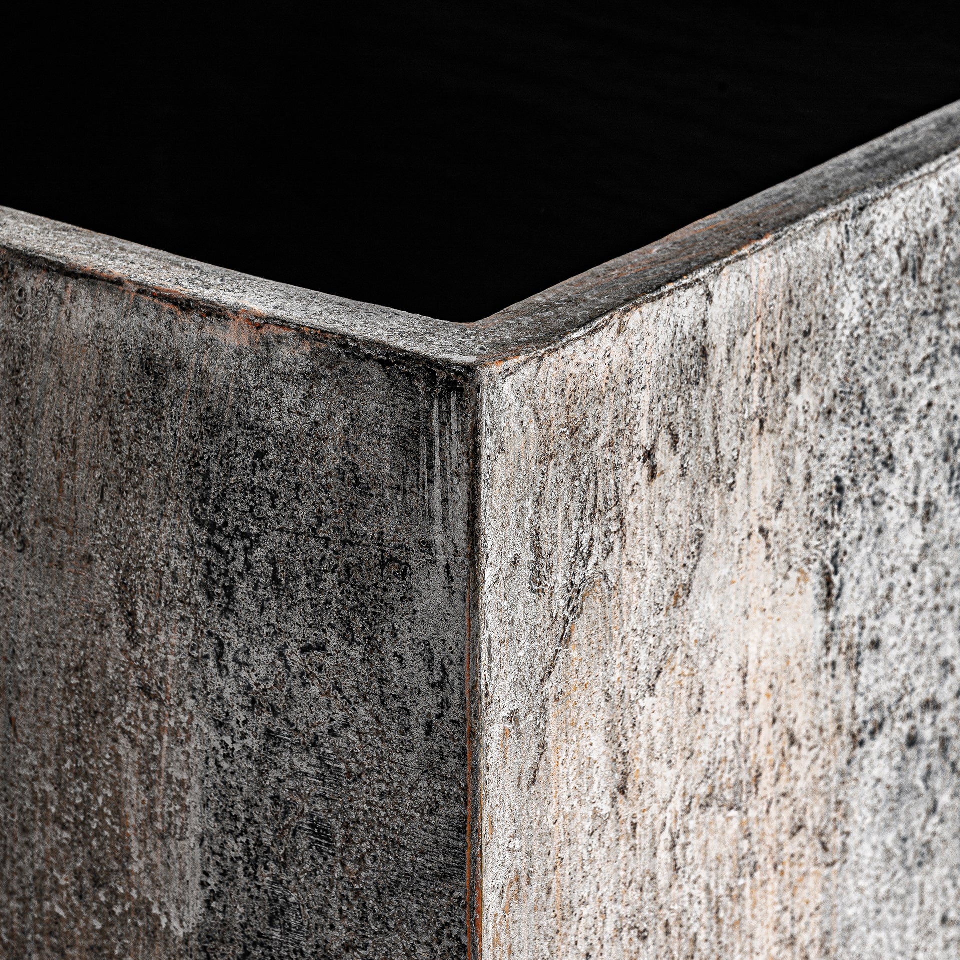 Set de 2 jardinières fibre de verre noir brossé | VICAL Arvit | REMO-HOME, mobilier design et décoration d'intérieur