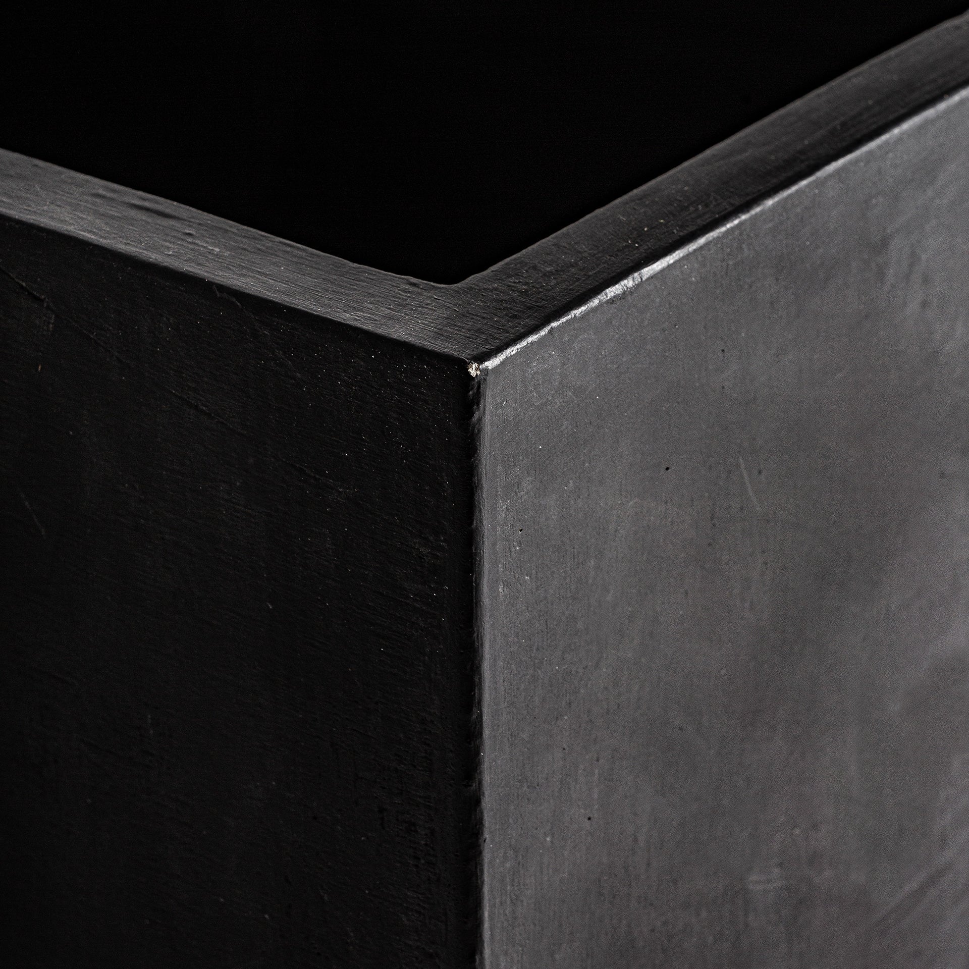 Set de 2 jardinières terre cuite noire cubique | VICAL Elio | REMO-HOME, mobilier design et décoration d'intérieur