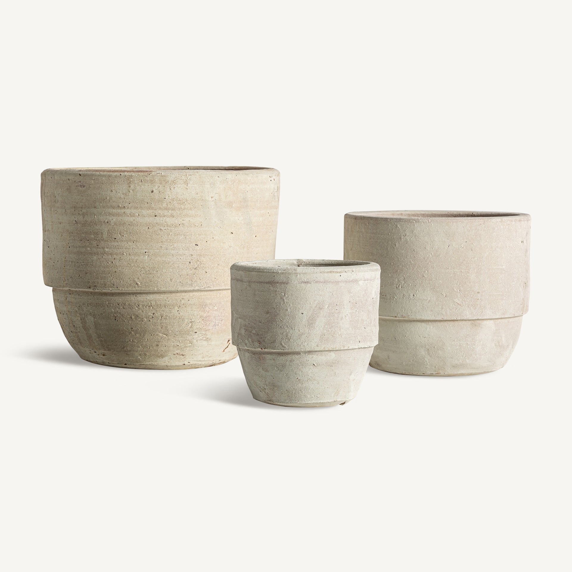 Set de 3 jardinières en argile vieillie | VICAL Kowalski | REMO-HOME, mobilier design et décoration d'intérieur