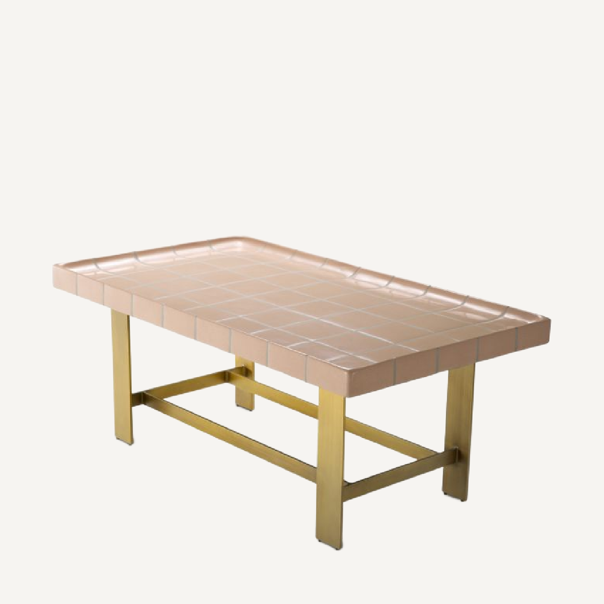 Table basse dorée en céramique rose | Eichholtz Adrian | REMO-HOME, mobilier et décoration d'intérieur
