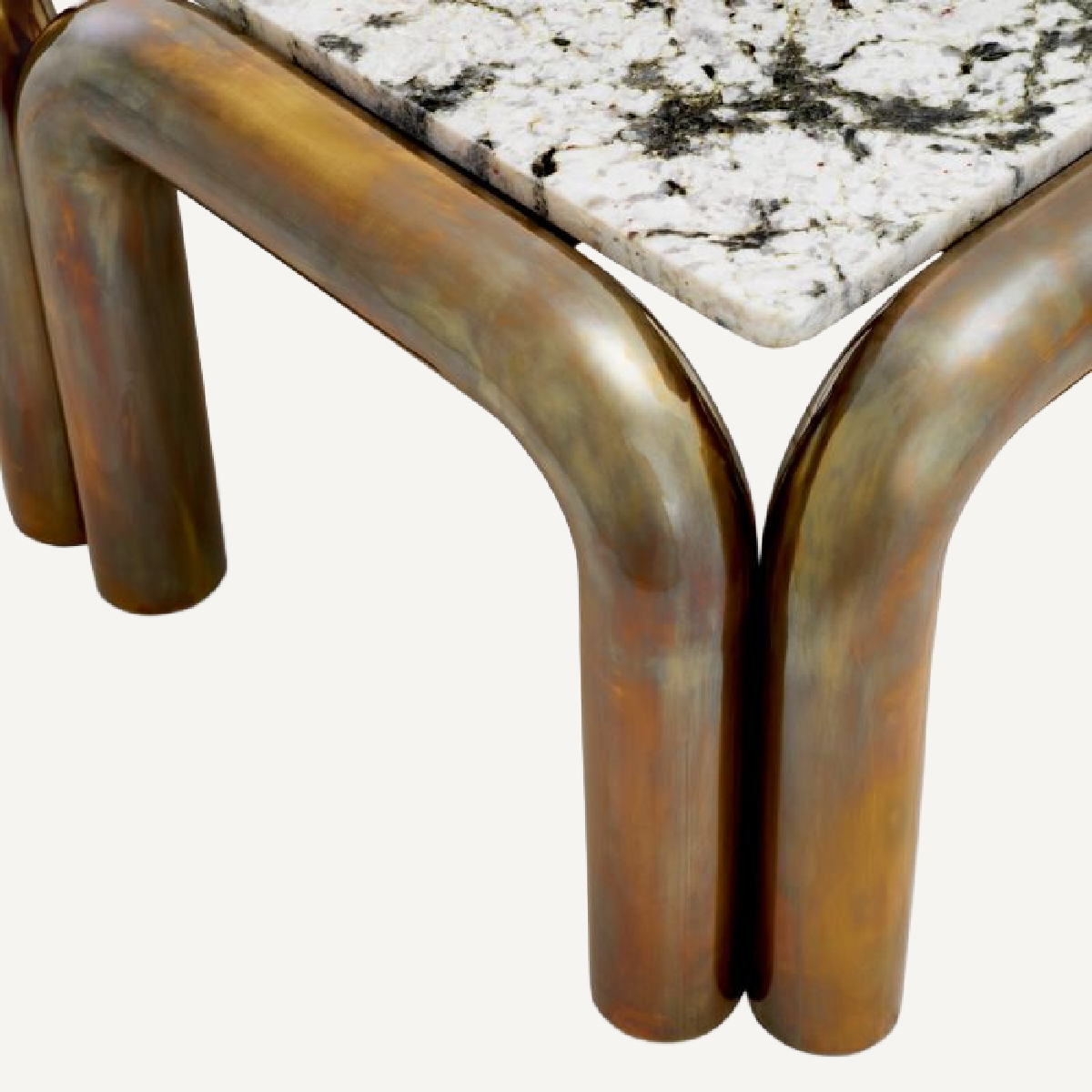 Table basse dorée en marbre blanc | Eichholtz Sunwood | REMO-HOME, mobilier et décoration d'intérieur