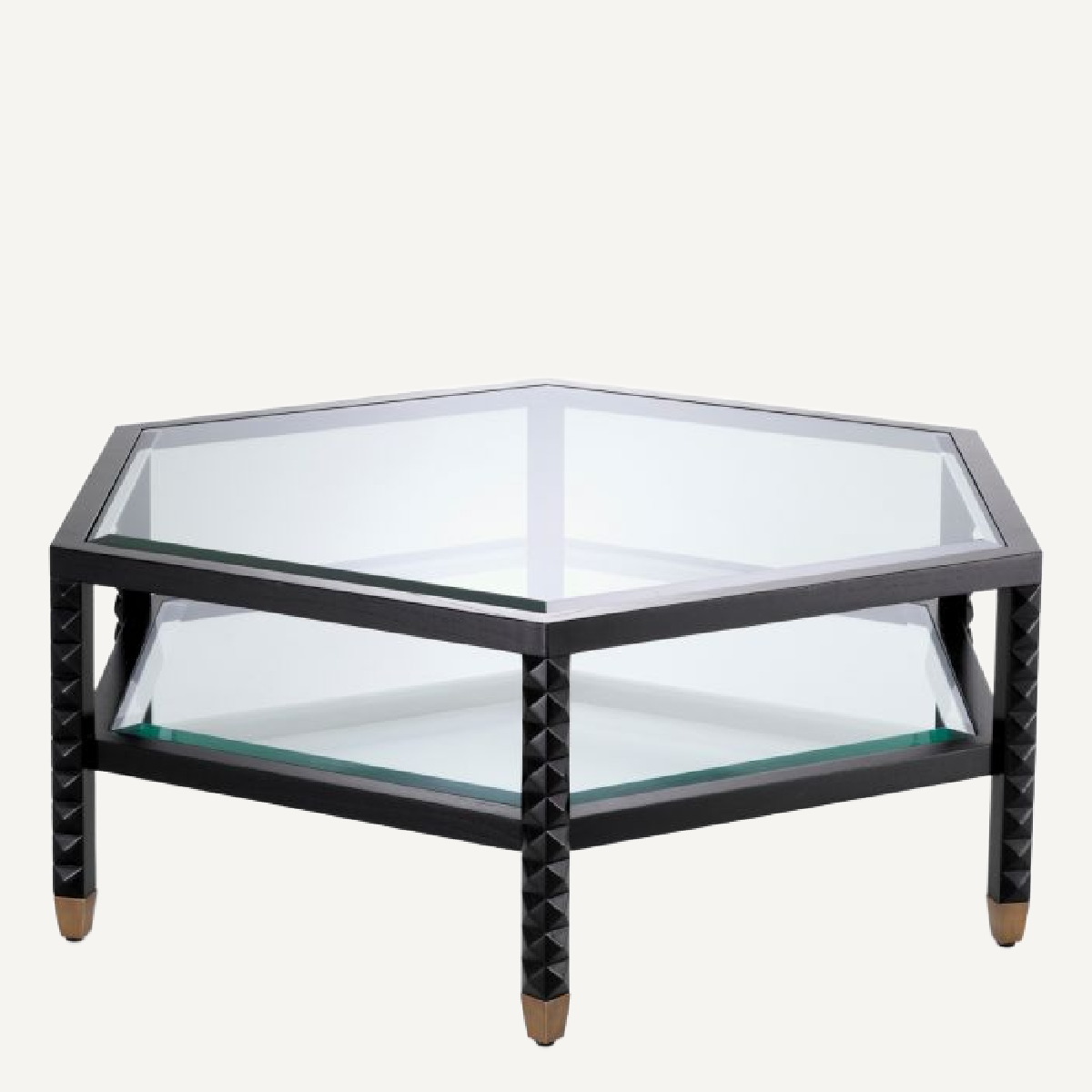 Table basse en bois noir en verre | Eichholtz Cornelius | REMO-HOME, mobilier et décoration d'intérieur