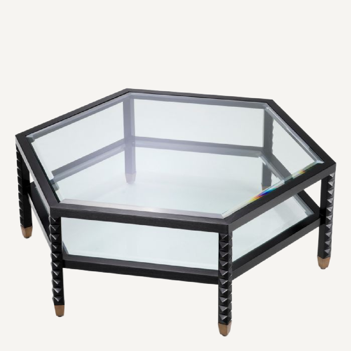 Table basse en bois noir en verre | Eichholtz Cornelius | REMO-HOME, mobilier et décoration d'intérieur