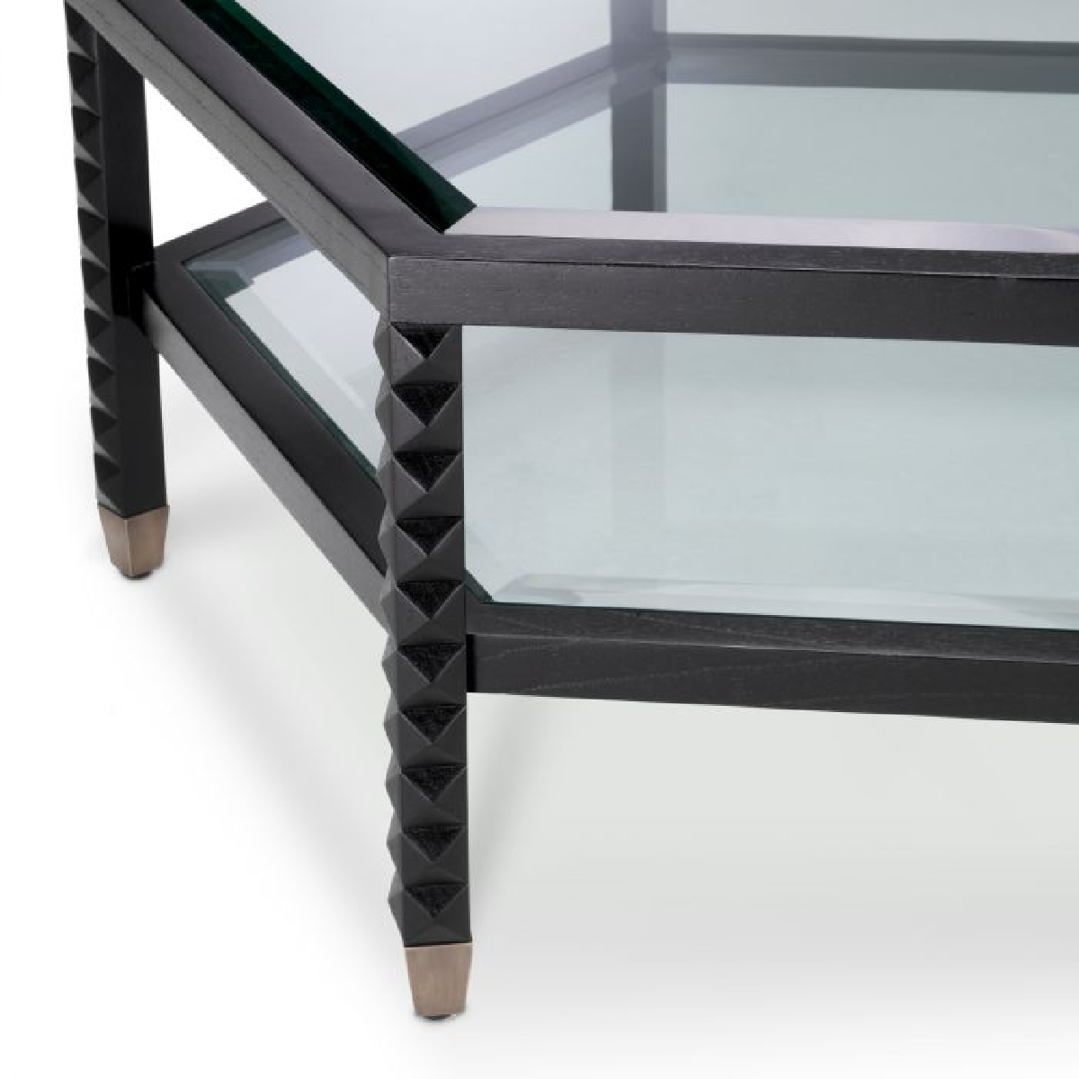 Table basse en bois noir en verre | Eichholtz Cornelius | REMO-HOME, mobilier et décoration d'intérieur